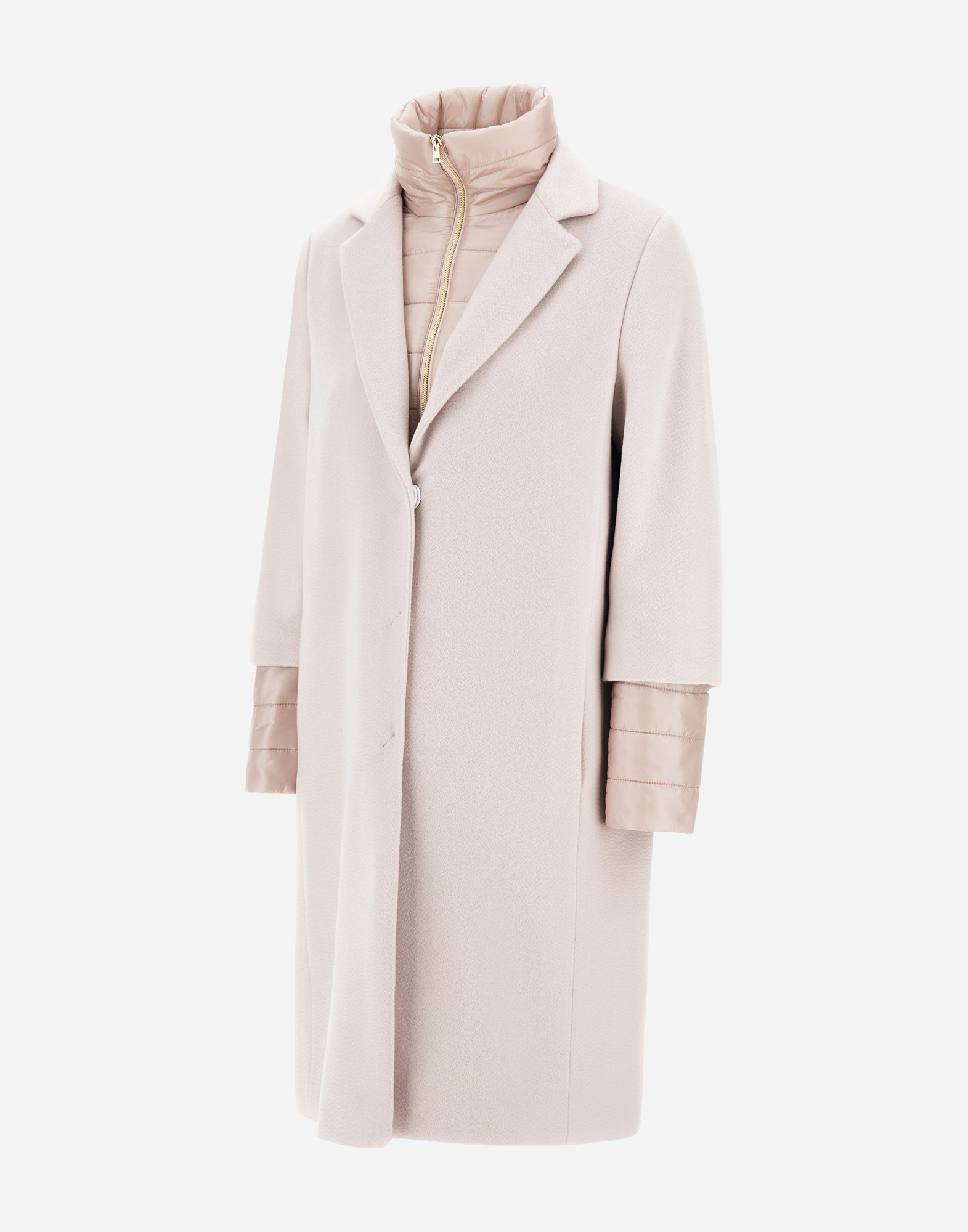 Shop Herno Coat In New Cashmere And Nylon Ultralight In Chantilly