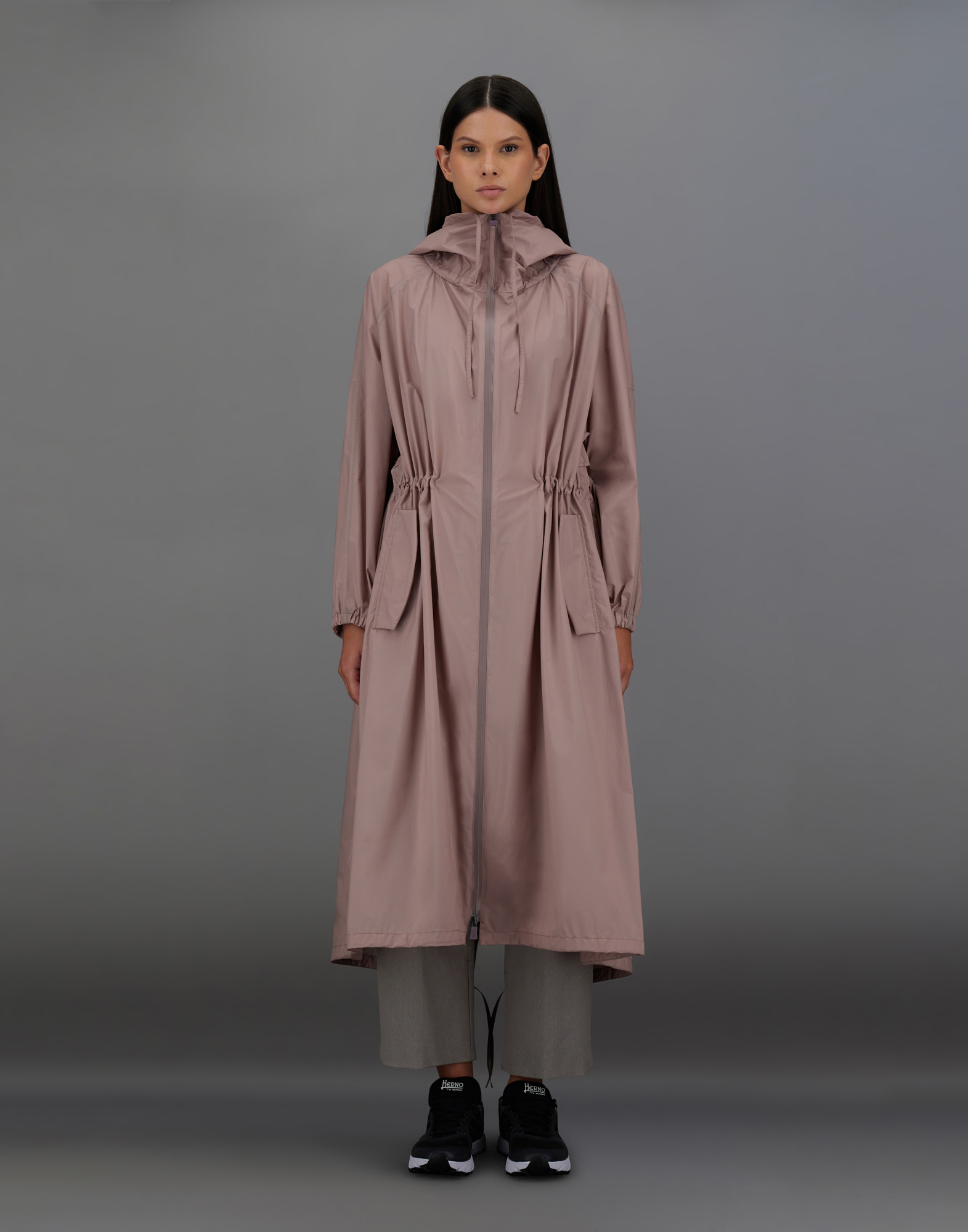 Herno Laminar Parka In 3l Translucent Ripstop In Powder