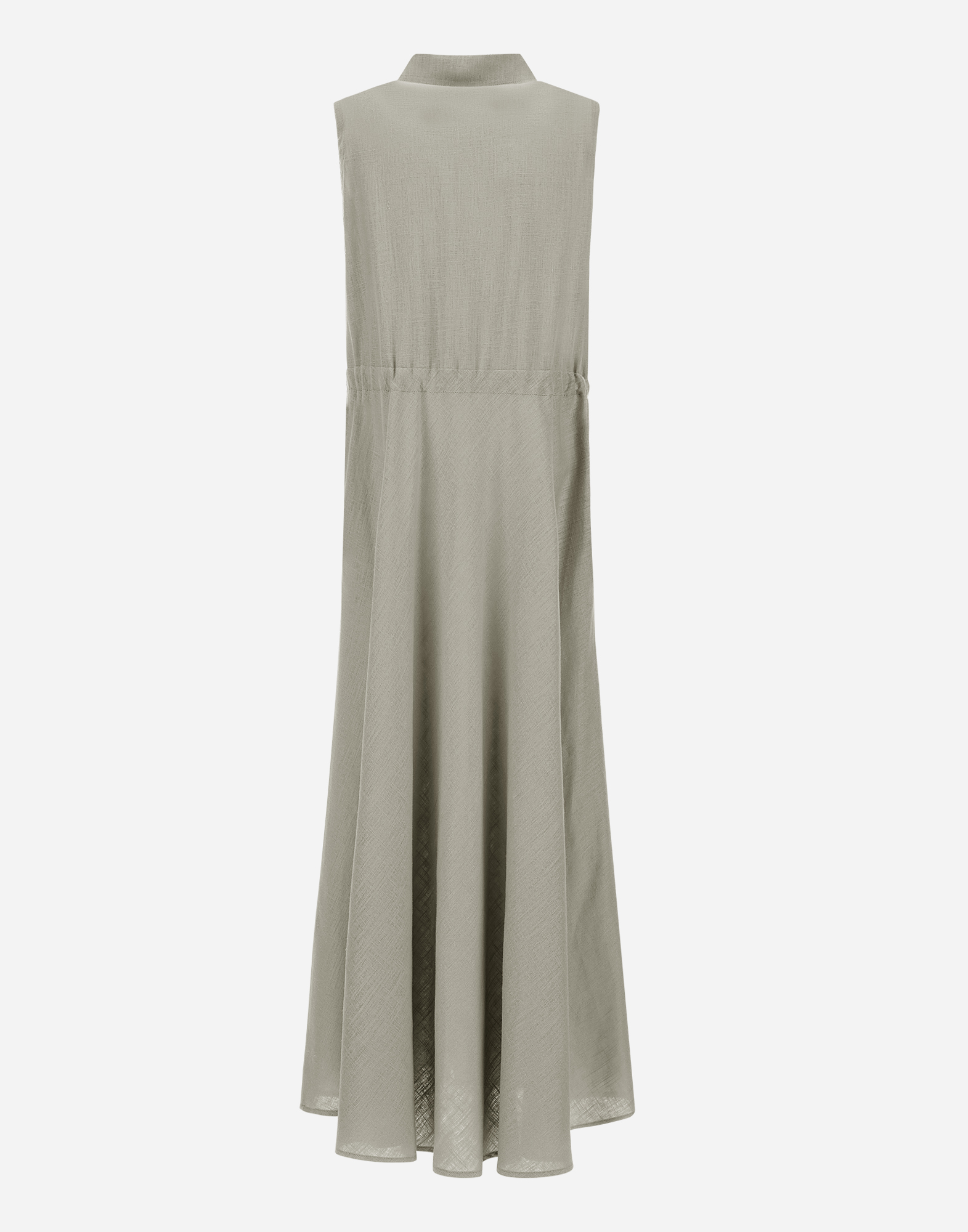 Herno Dress In Linen Blend In Chantilly