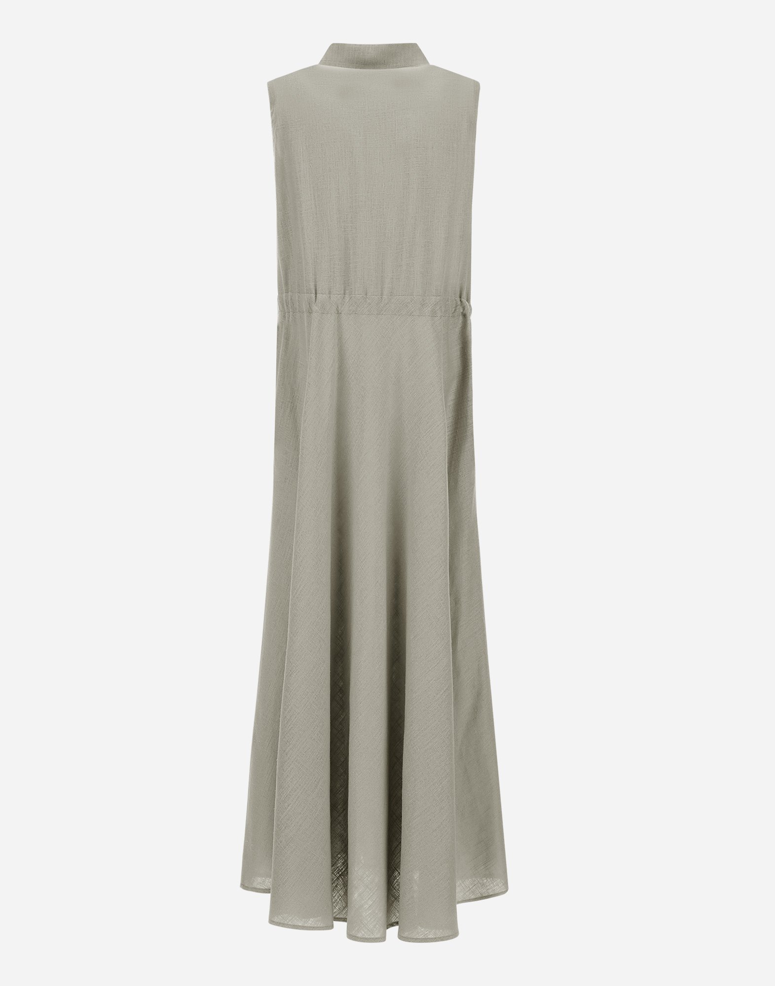 Herno Dress In Linen Blend In Chantilly