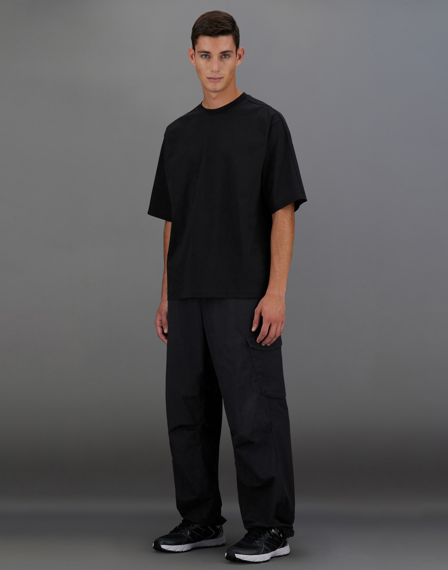 Herno Laminar T-shirt In Mercerised Jersey In Black