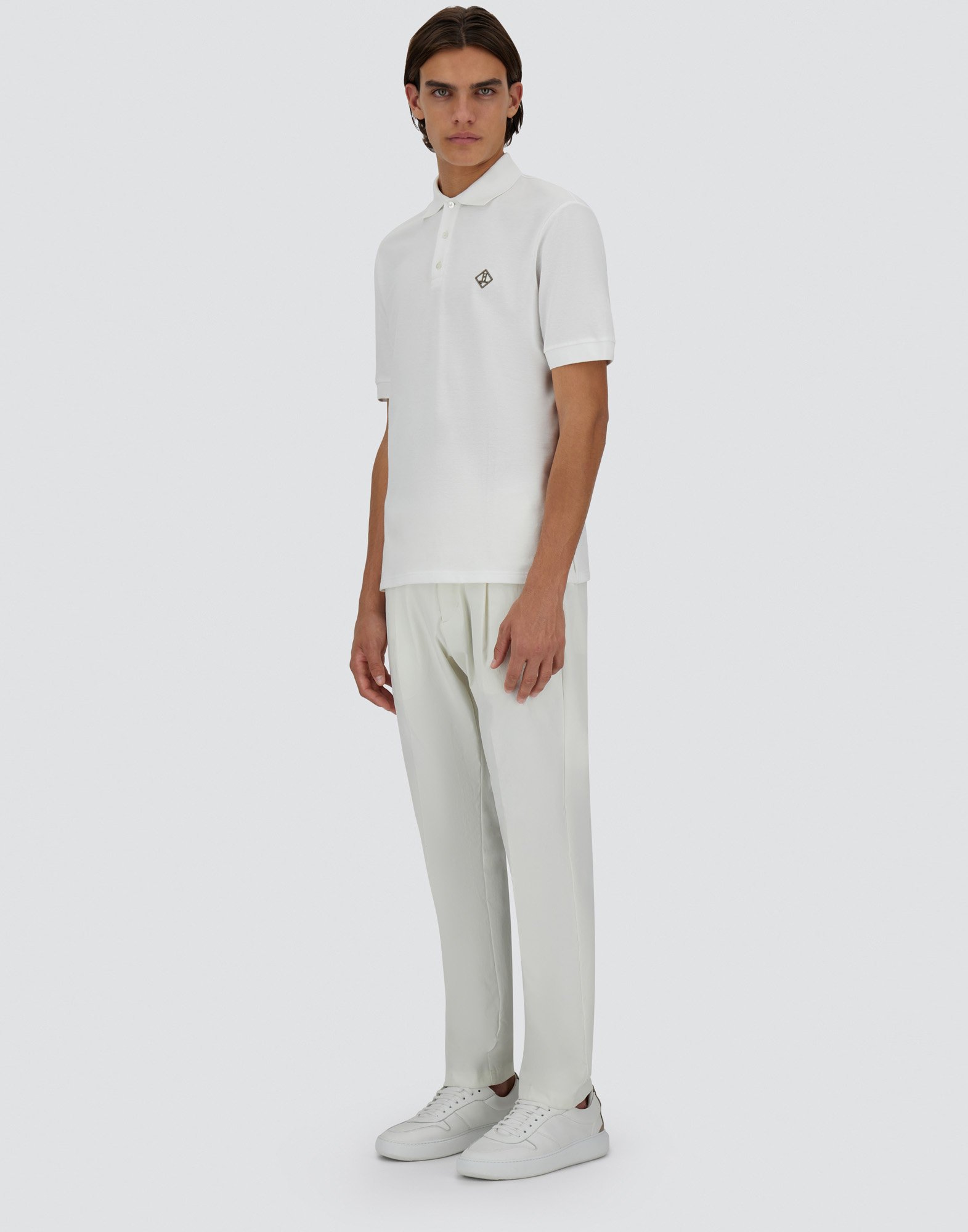 Herno Cotton Polo Shirt With Logo In White