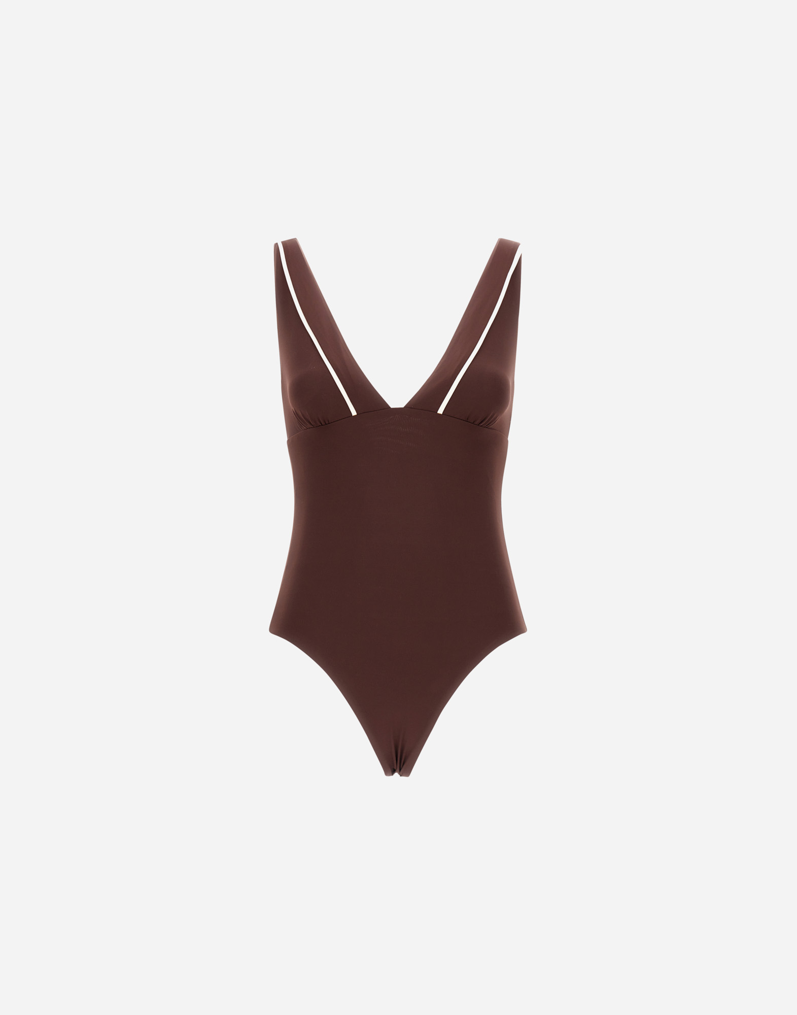 Herno Resort One-piece Swimsuit In Comfort Lycra In Brown