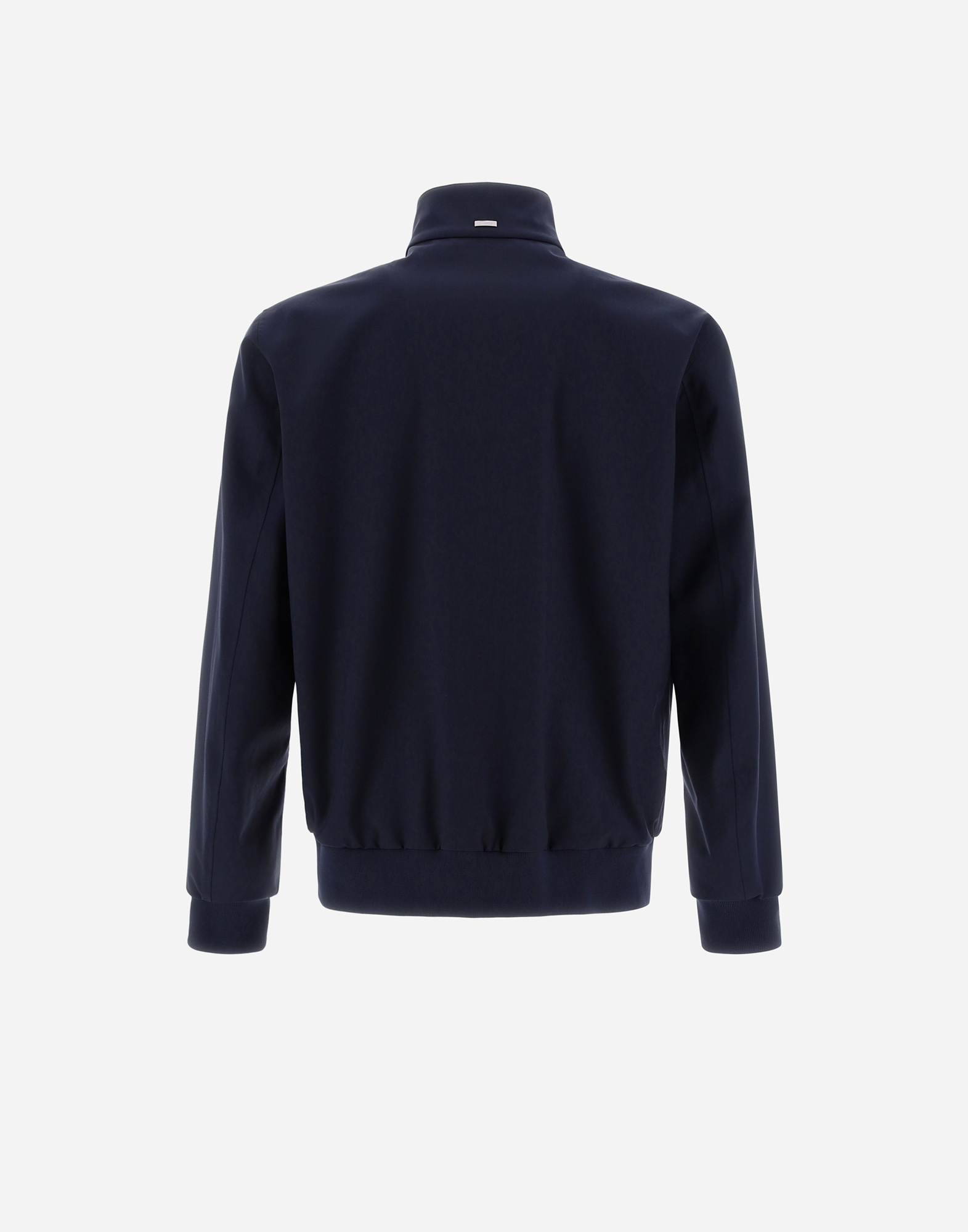Herno Layered Wool Storm Bomber Jacket In Blue