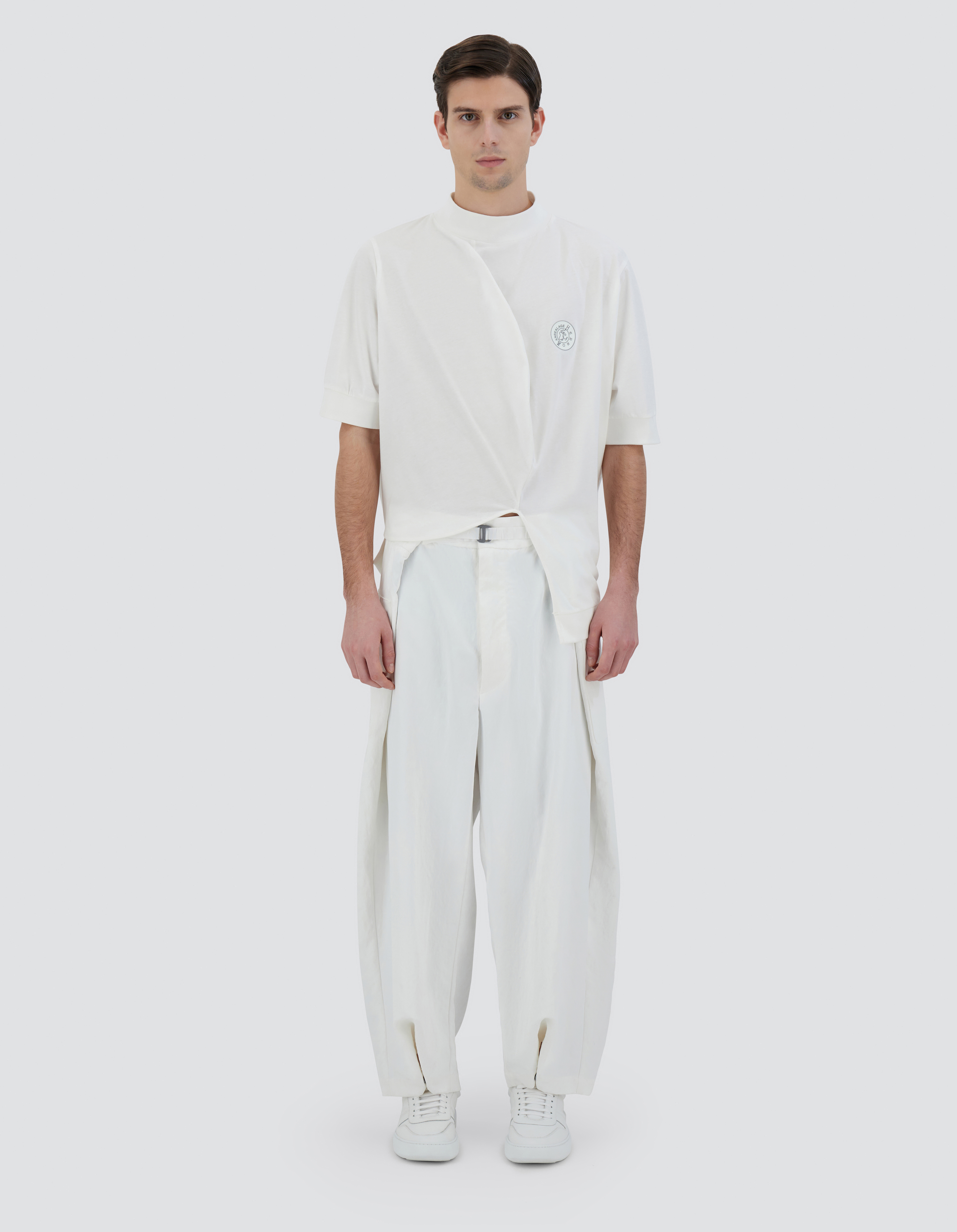 Herno Globe Sweater In Eco Jersey In White