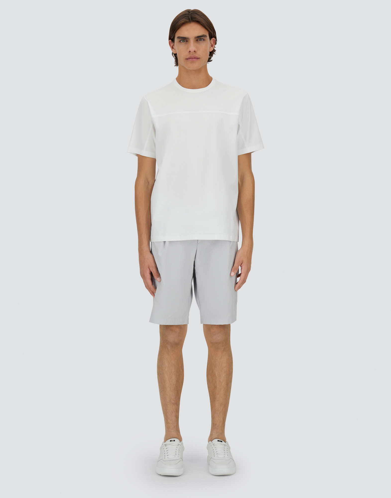 Herno T-shirt In Superfine Cotton Stretch And Light Scuba In White