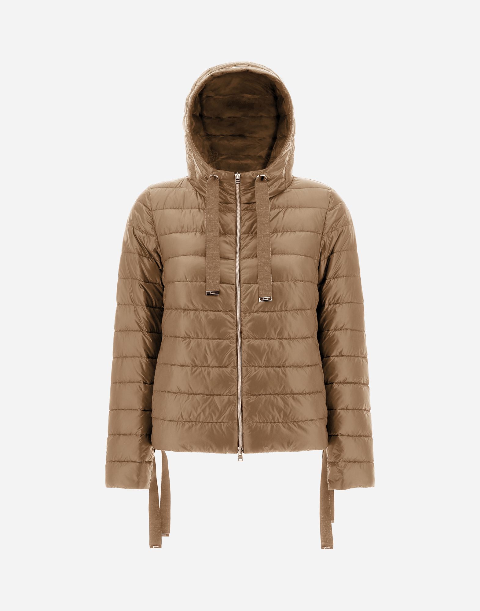 Herno Bomber Jacket In Nylon Ultralight In Camel