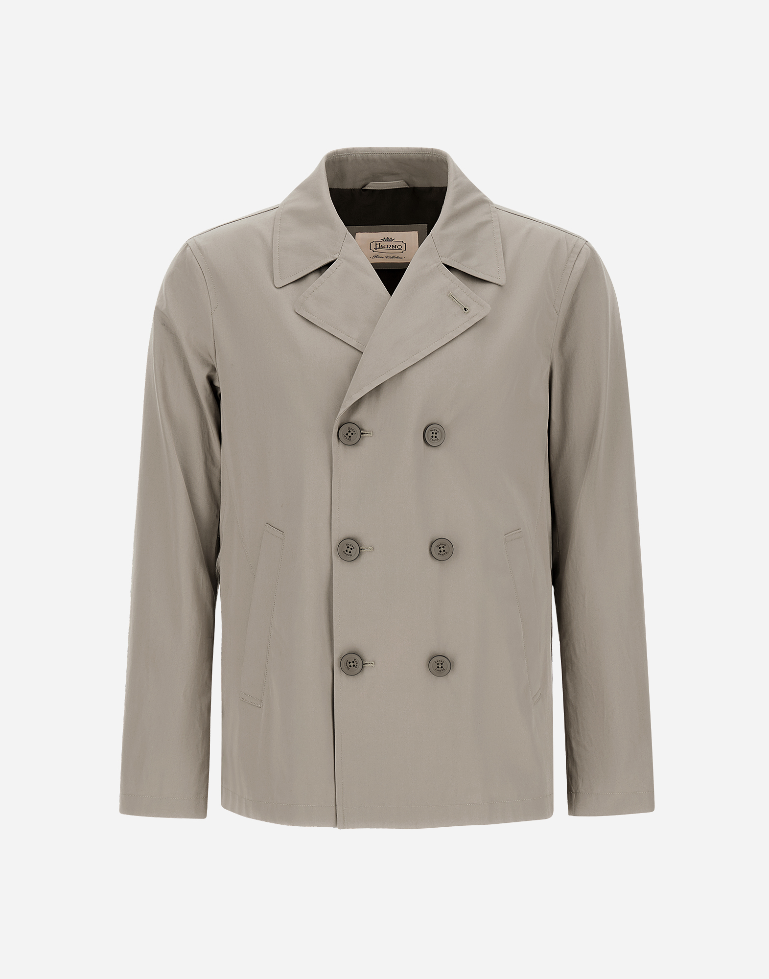 Herno Dove Grey Dean Peacoat In Dove Grey