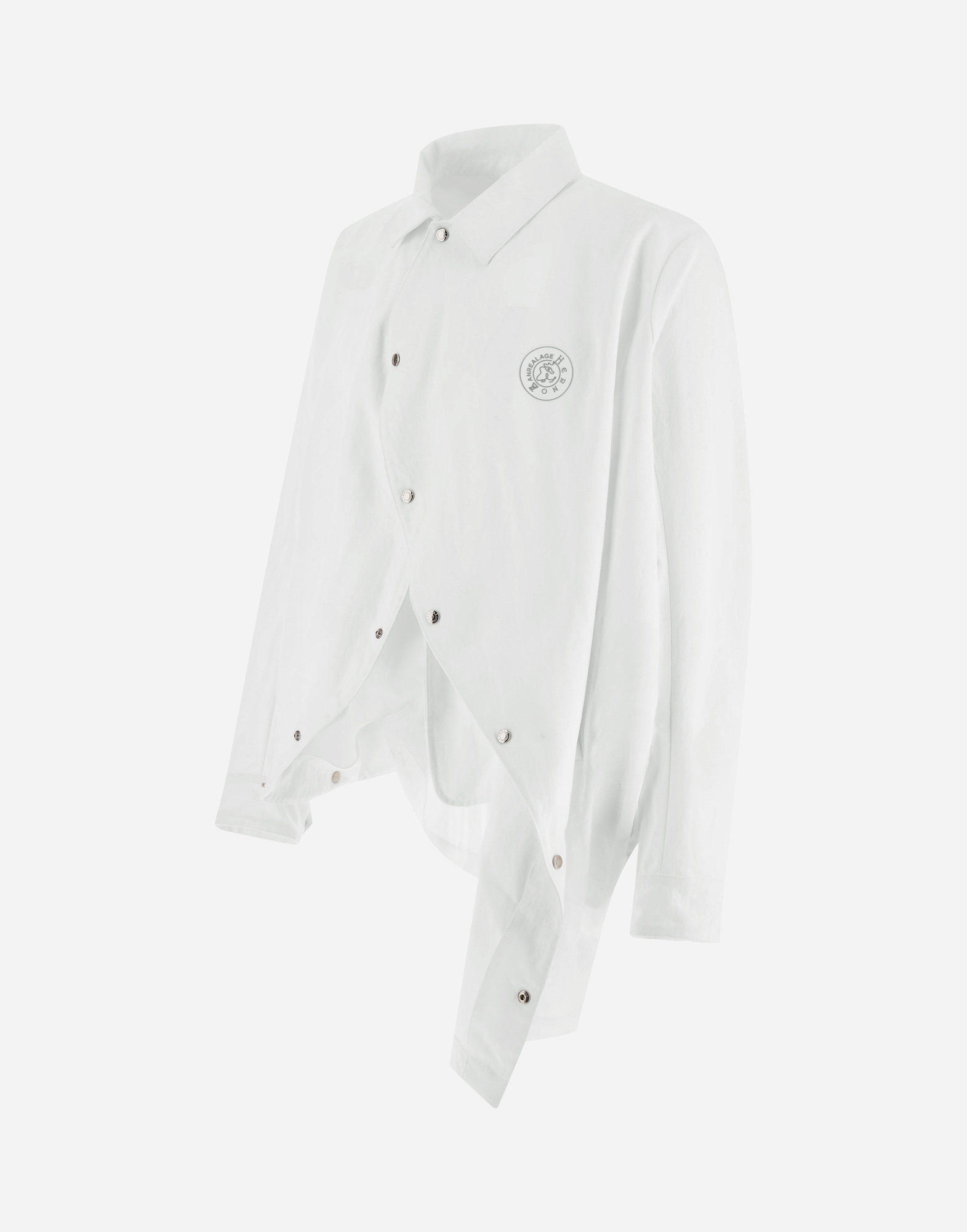 Herno Globe Shirt In Recycled Twill In White
