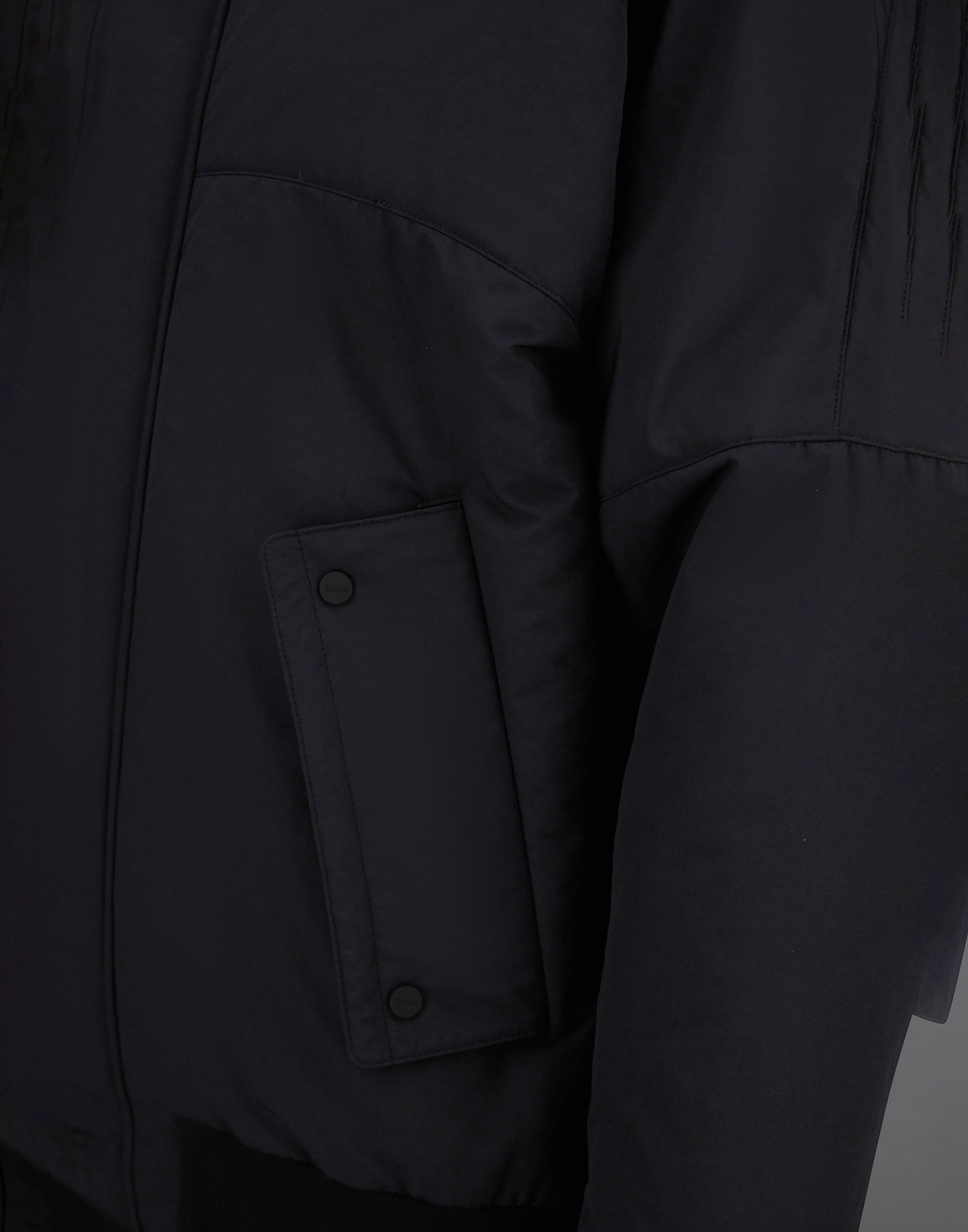 Herno Laminar Bomber Jacket In Organic Tech In Black