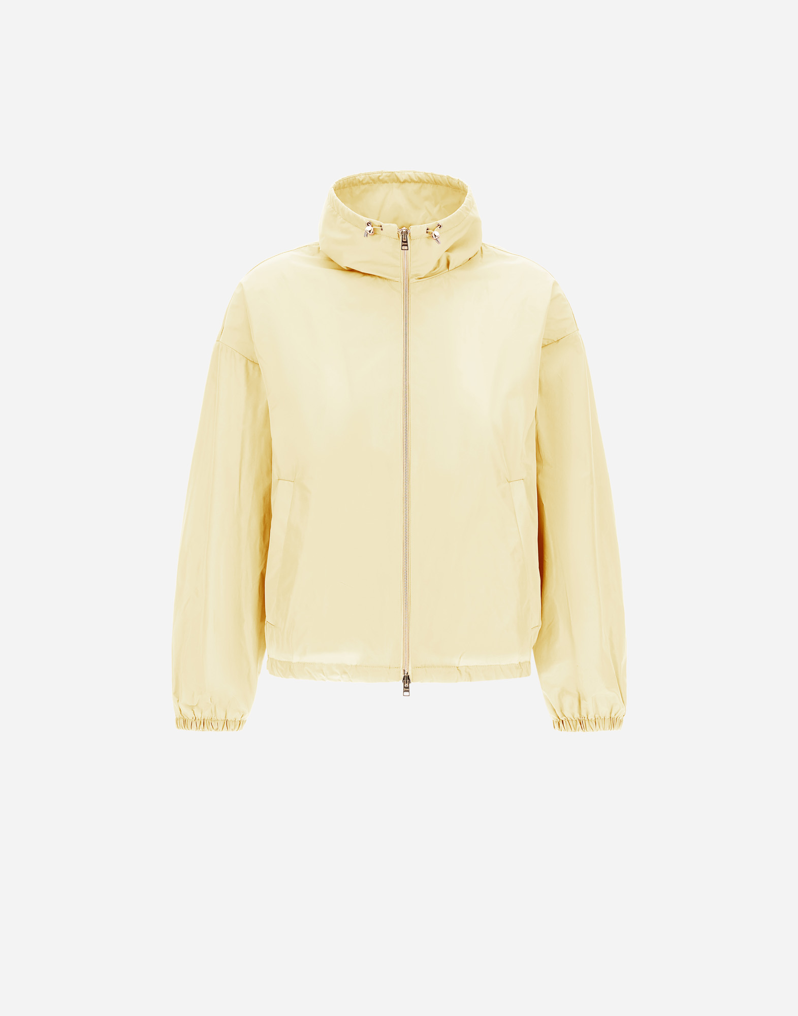 Herno New Techno Taffeta Jacket In Ivory