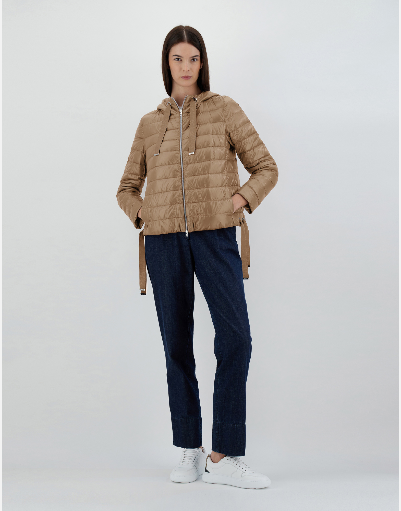 Herno Bomber Jacket In Nylon Ultralight In Camel