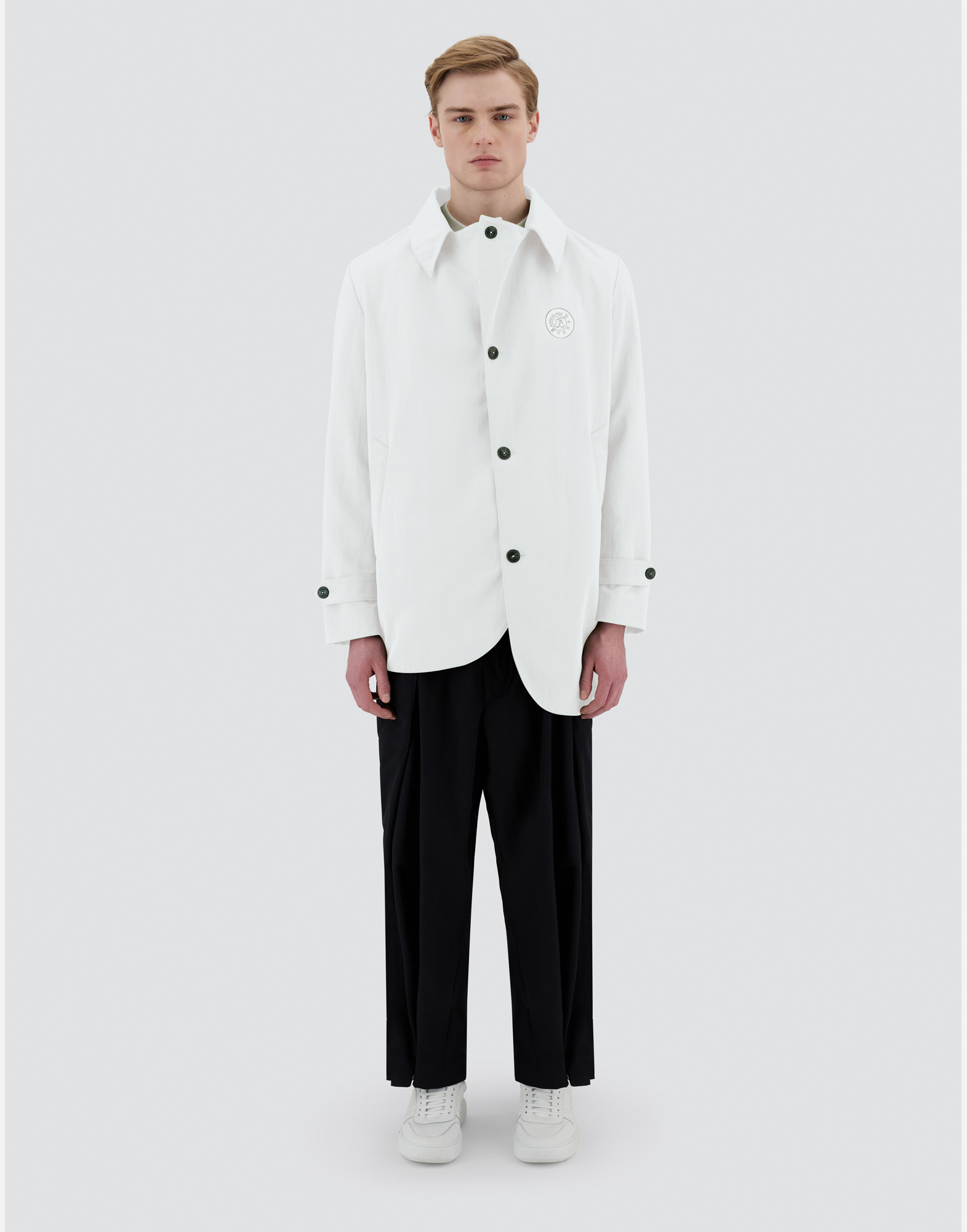 Herno Globe Blazer In Recycled Nylon Twill In White