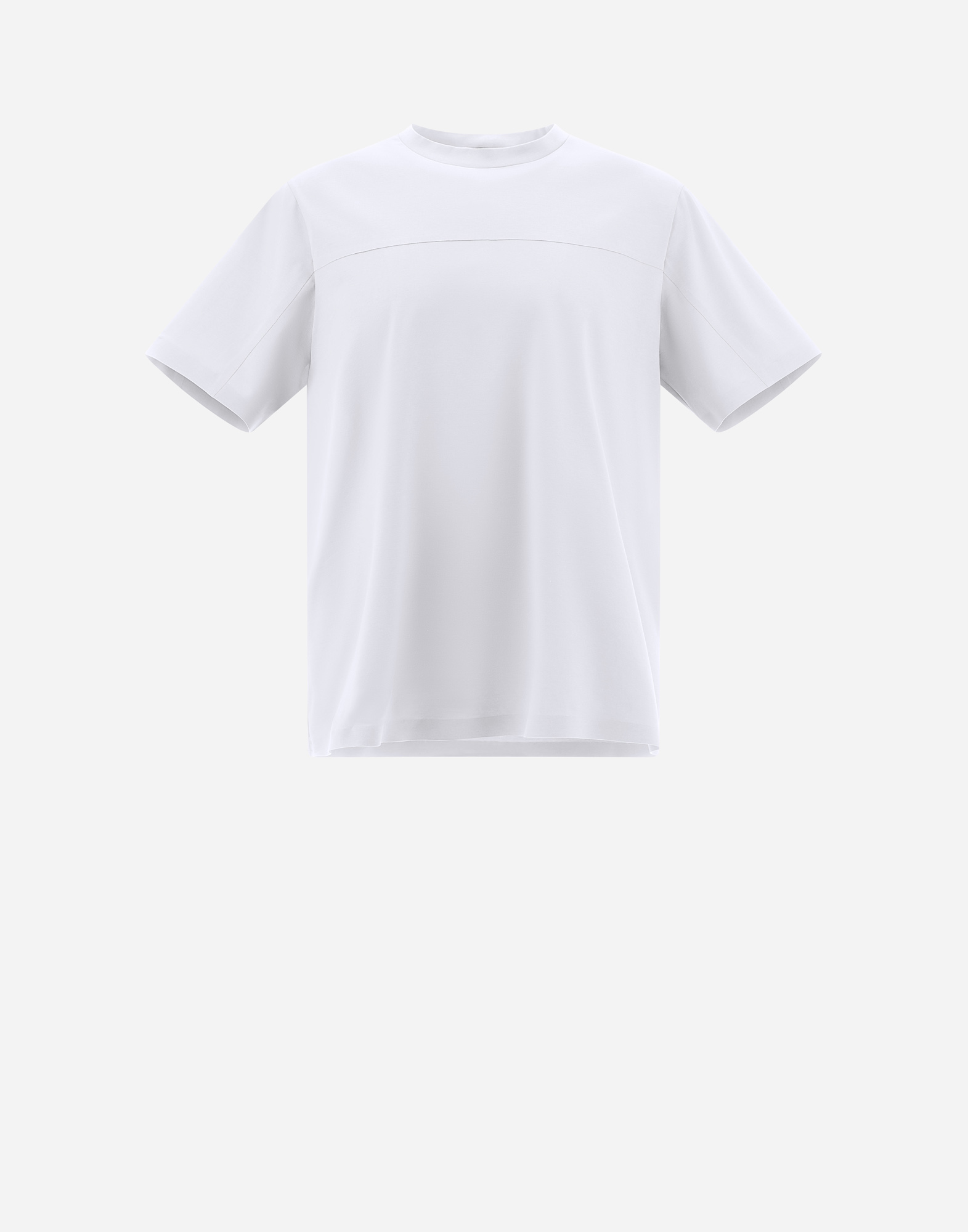 Herno T-shirt In Superfine Cotton Stretch And Light Scuba In White