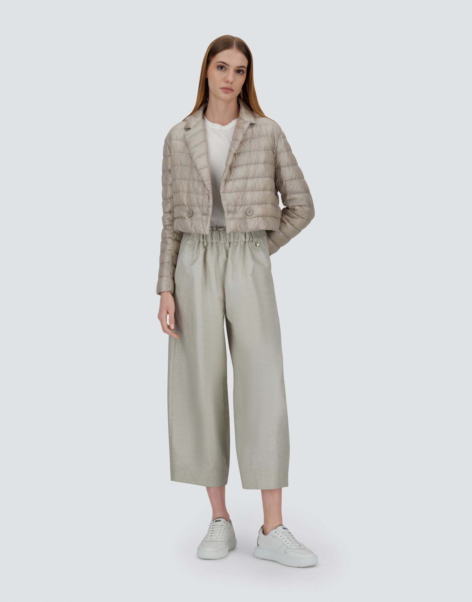 Herno Double-breasted Blazer In Nylon Ultralight In Chantilly