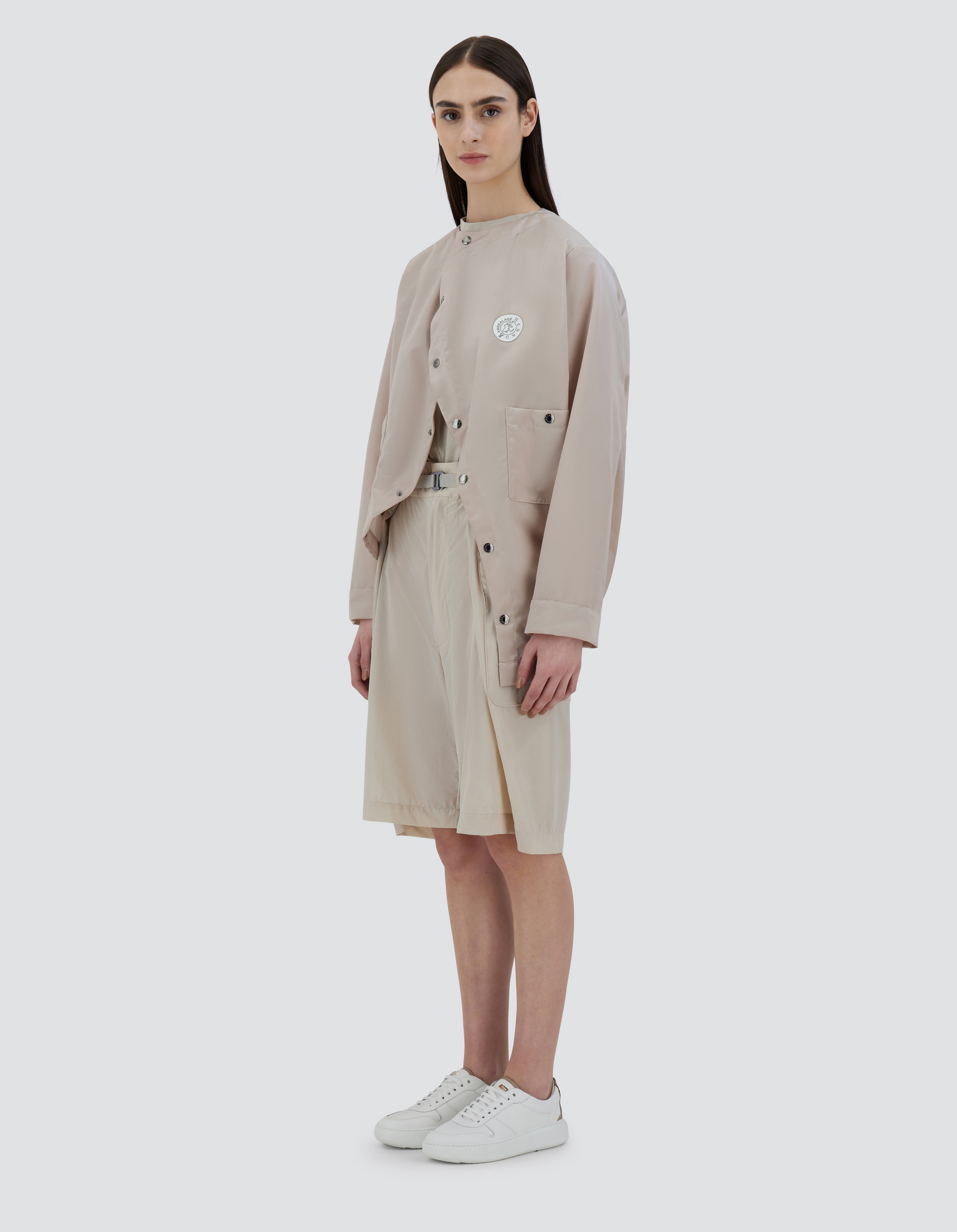 Herno Globe Jacket In Shiny Recycled In Light Beige