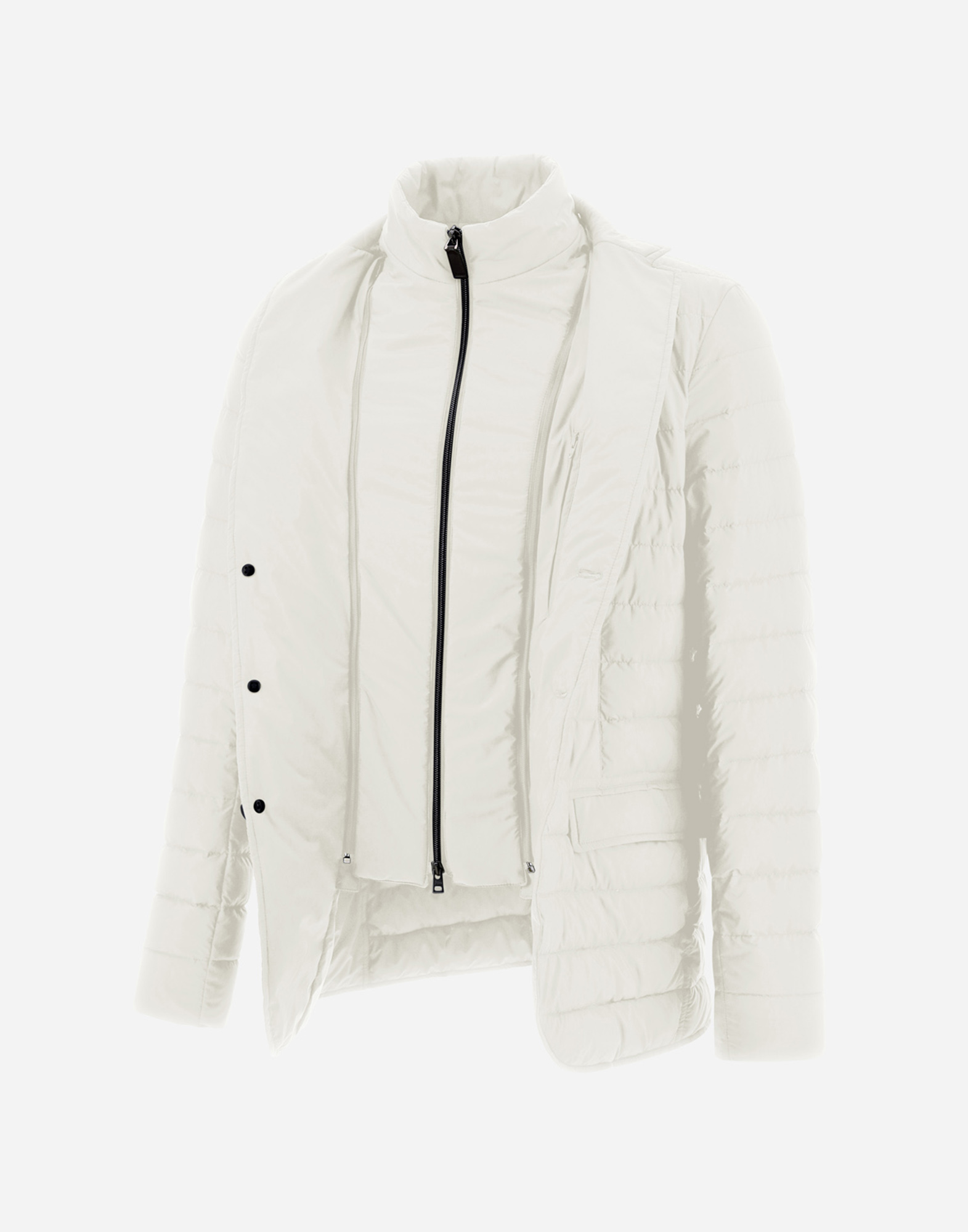 Herno Ecoage Blazer With Bib In White