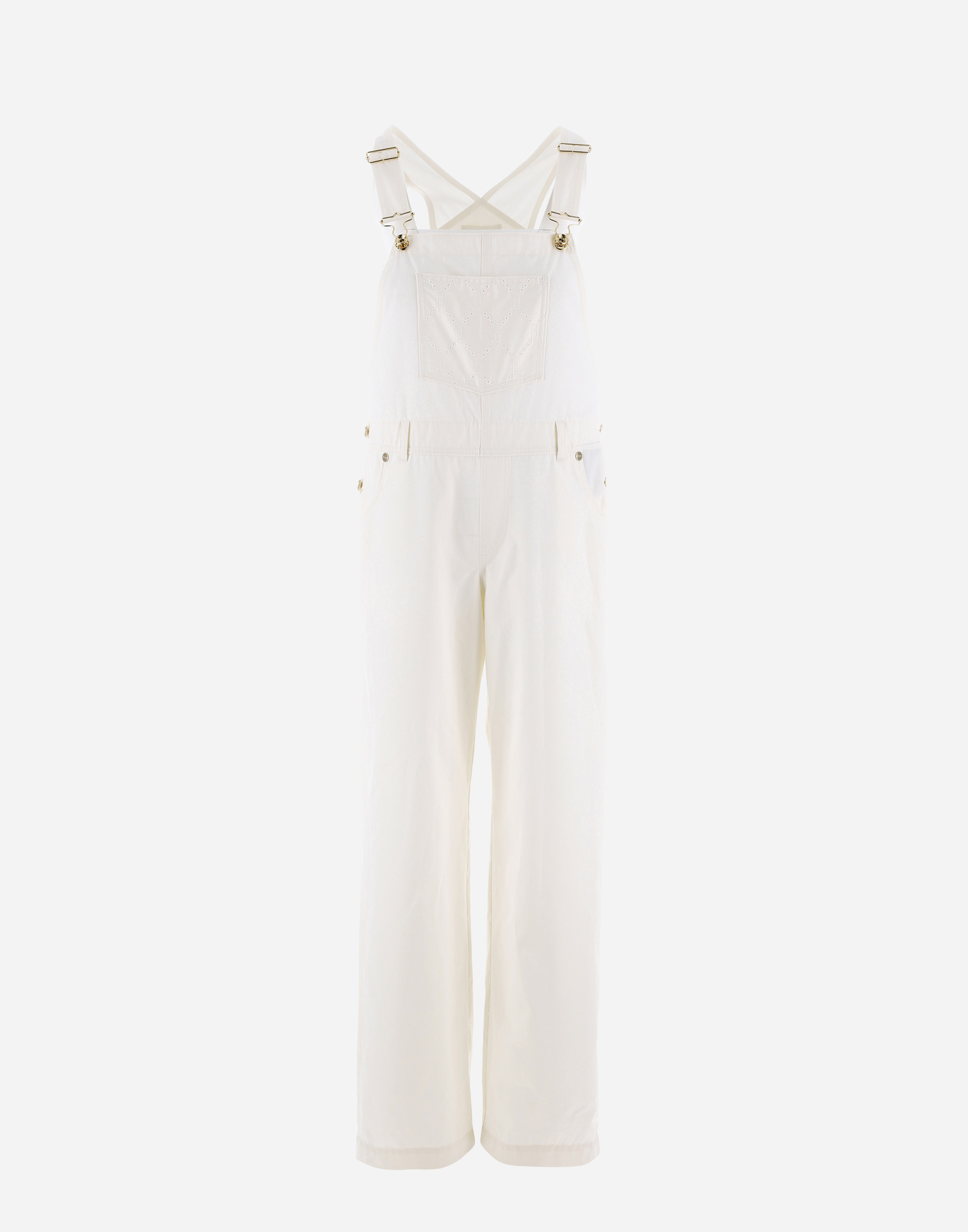 Herno Embroidered Delon Dungarees In White
