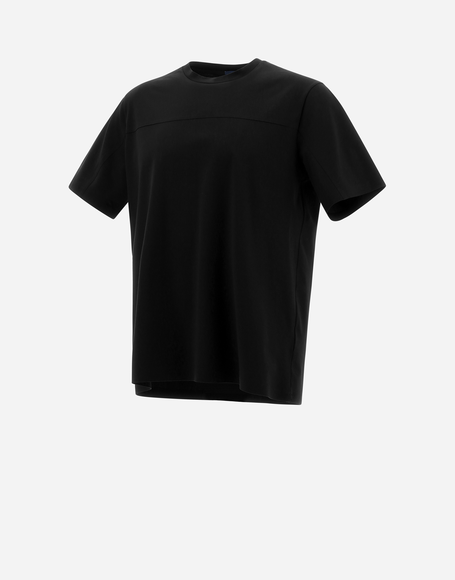 Herno Superfine Cotton Stretch T-shirt In Black