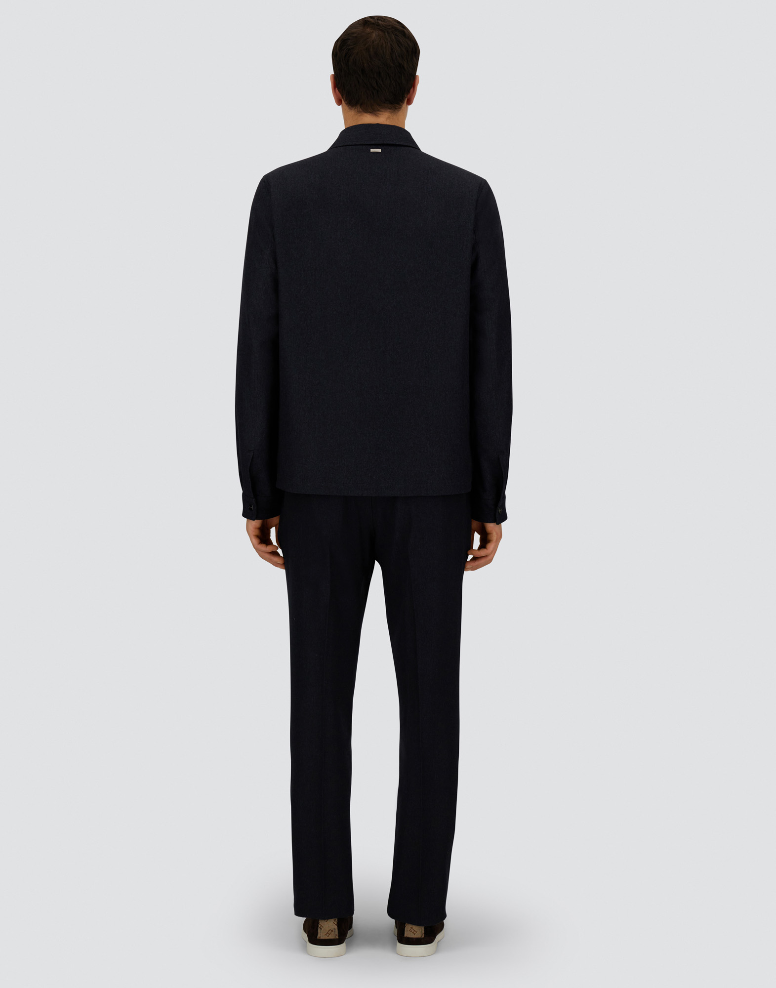 Herno Button-fastening Patch-pocket Shirt Jacket In Blue