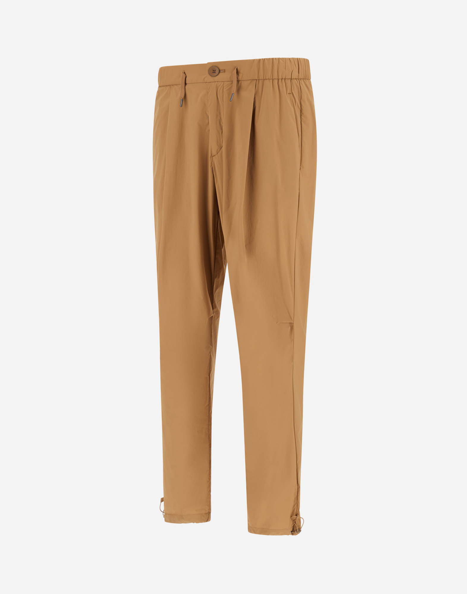 Herno Light Nylon Stretch Trousers In Camel