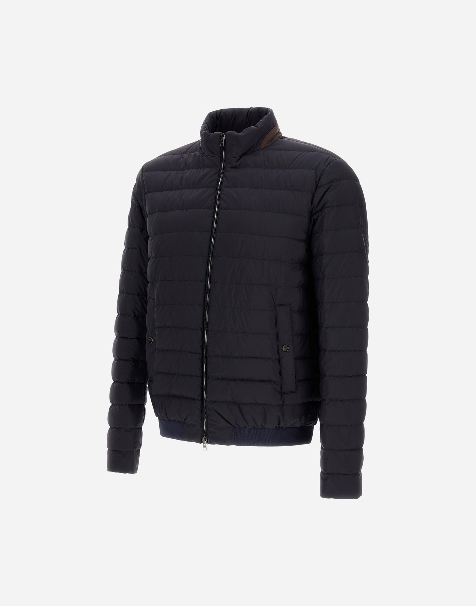 Herno Bomber Ecoage Bomber Jacket In Blu Navy