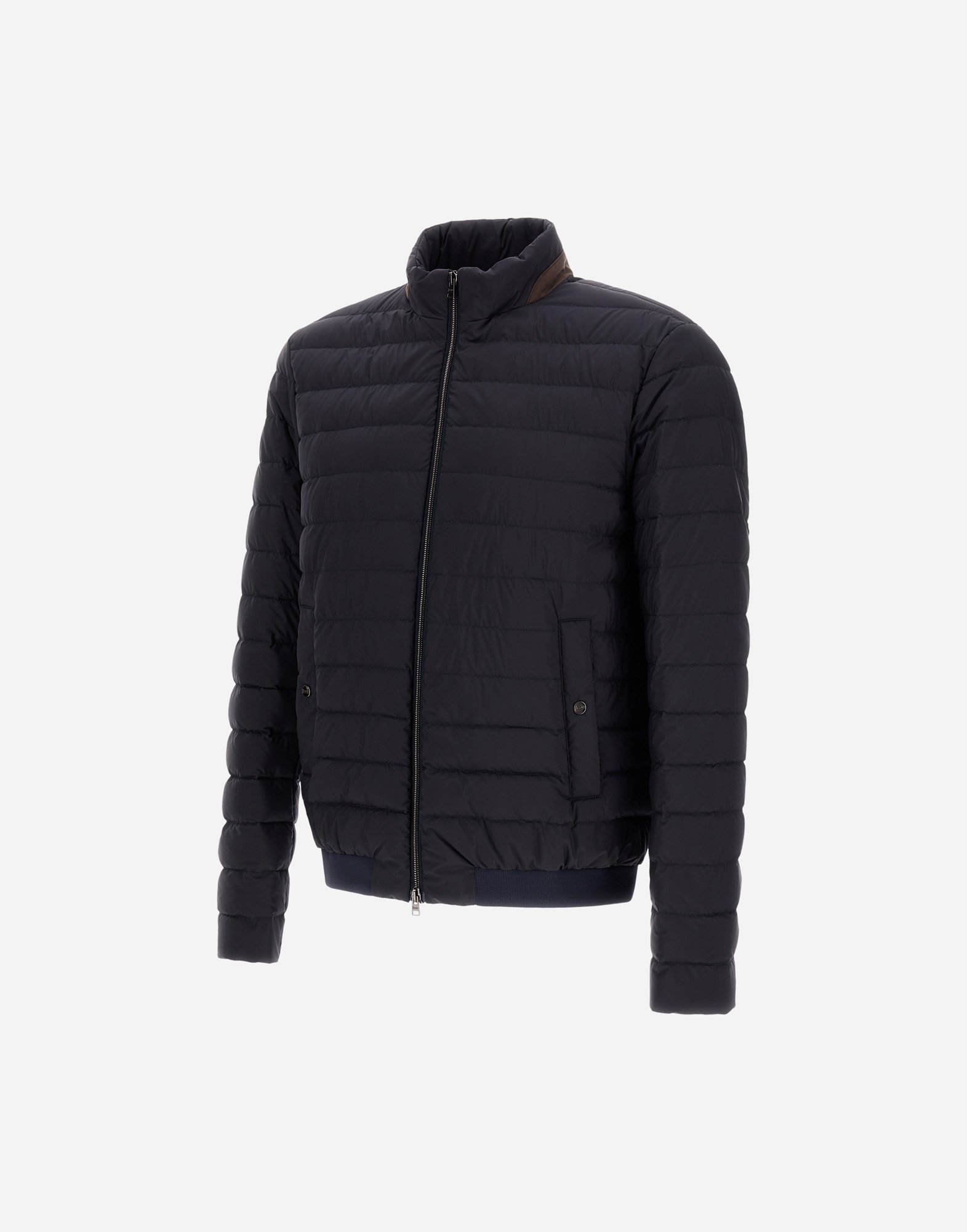 Herno Bomber Ecoage Bomber Jacket In Blu Navy