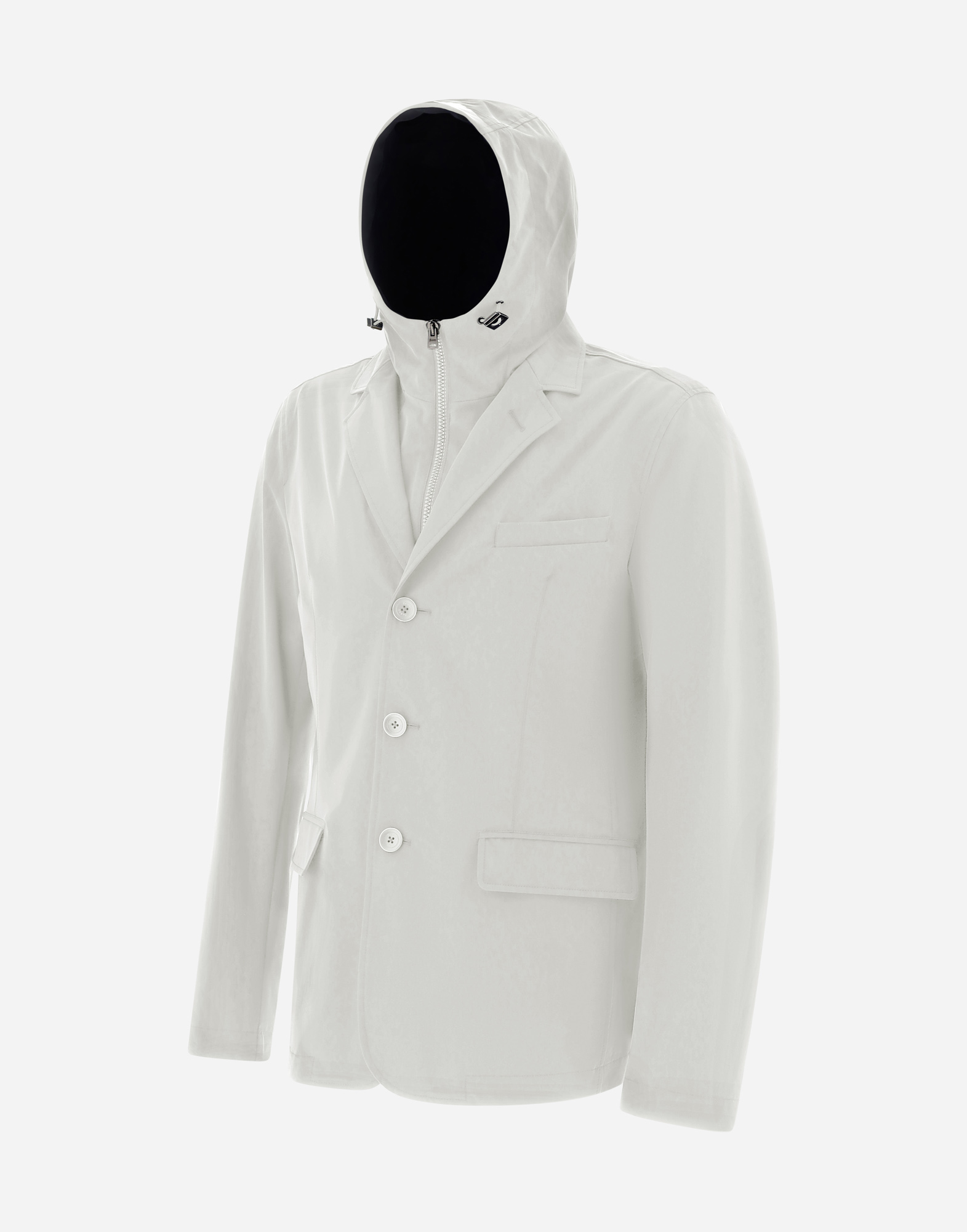 Herno City Life Blazer In Grey Pearl