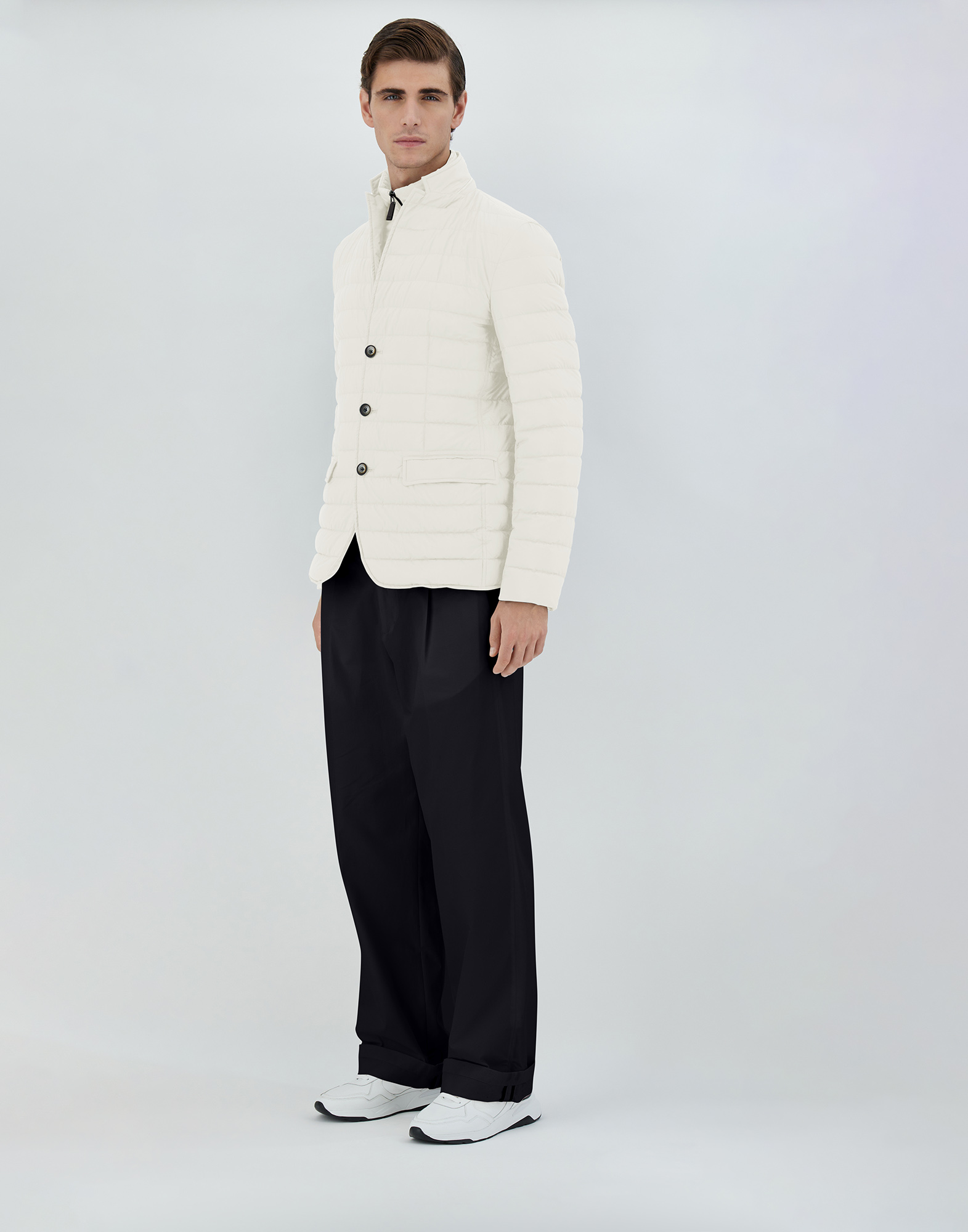 Herno Ecoage Blazer With Bib In White