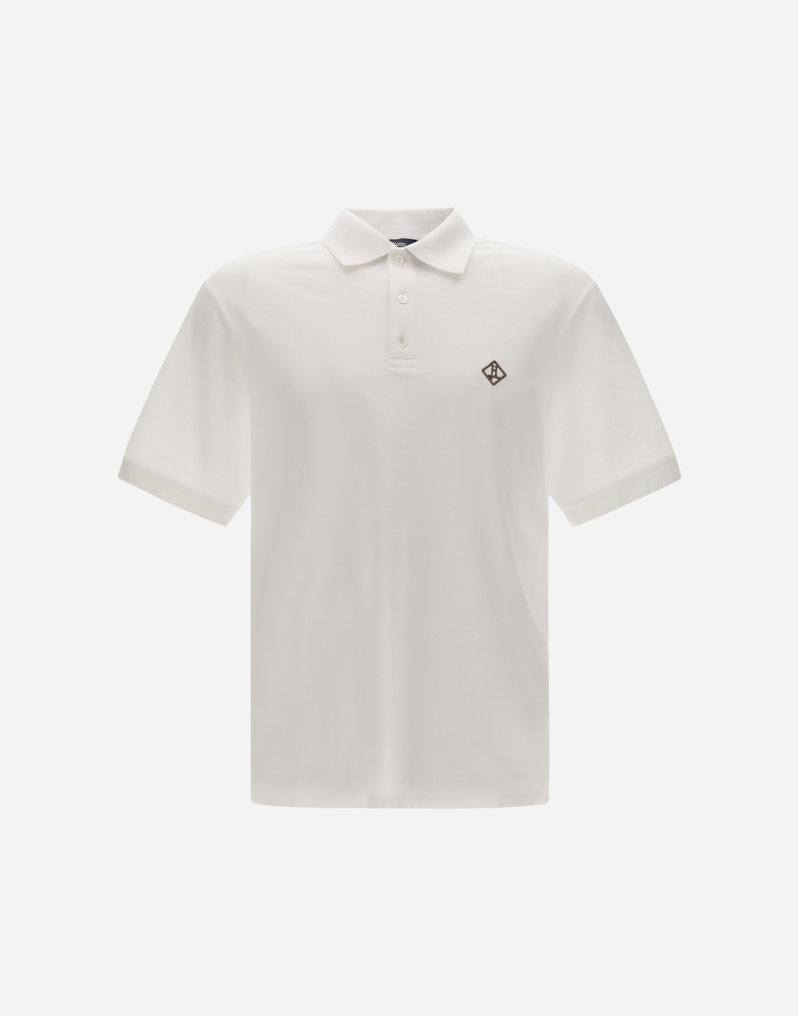 Herno Cotton Polo Shirt With Logo In White