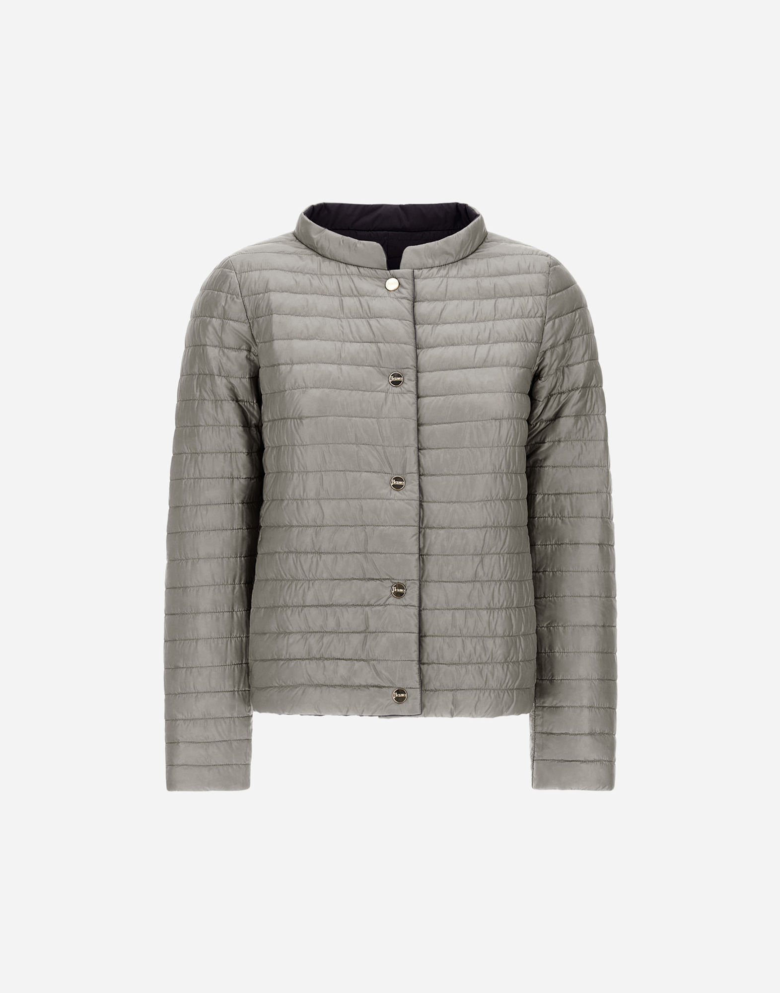 Herno Nuage Reversible Quilted Jacket In Black/chantilly
