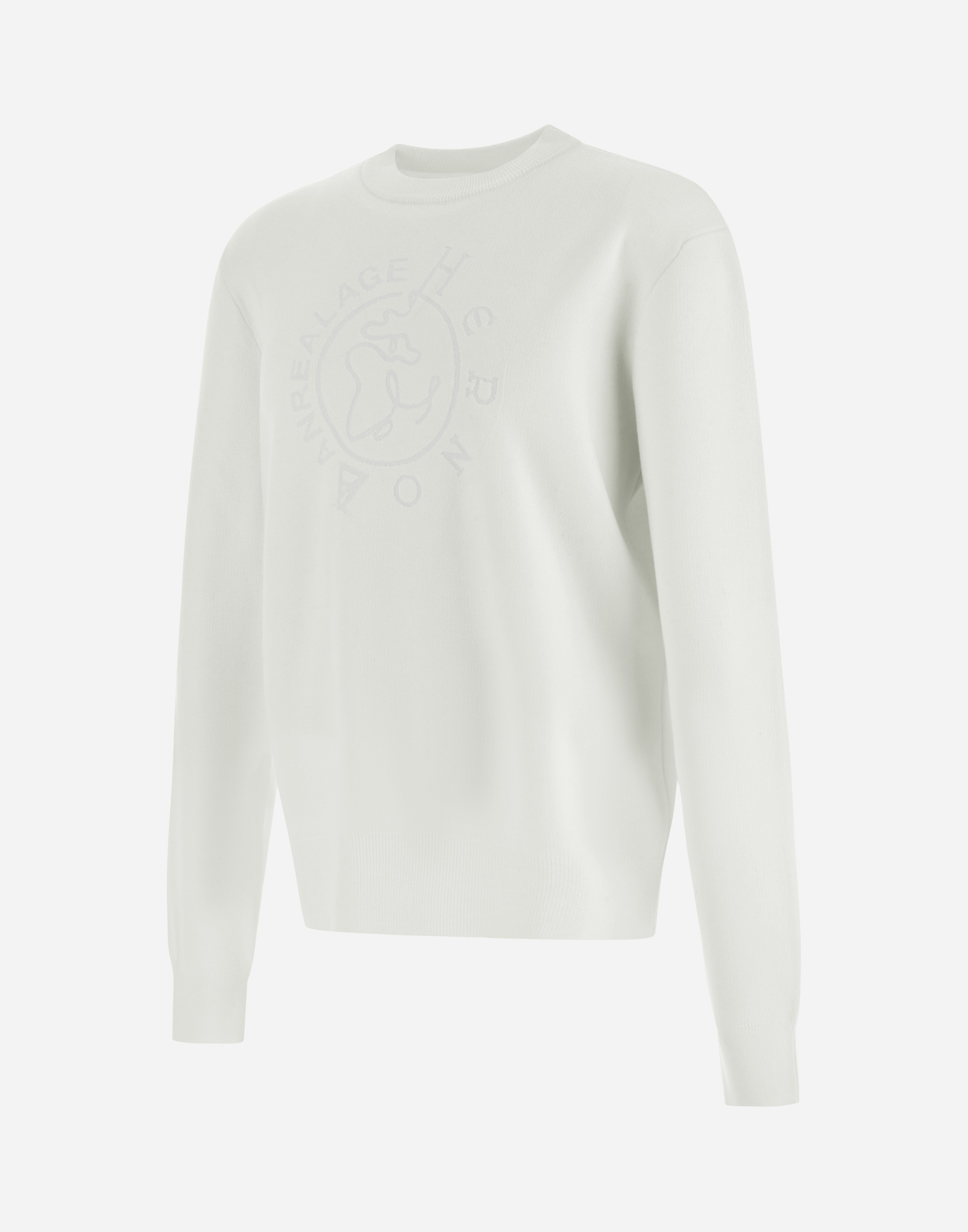 Herno Globe Sweater In Photocromatic Knit In White