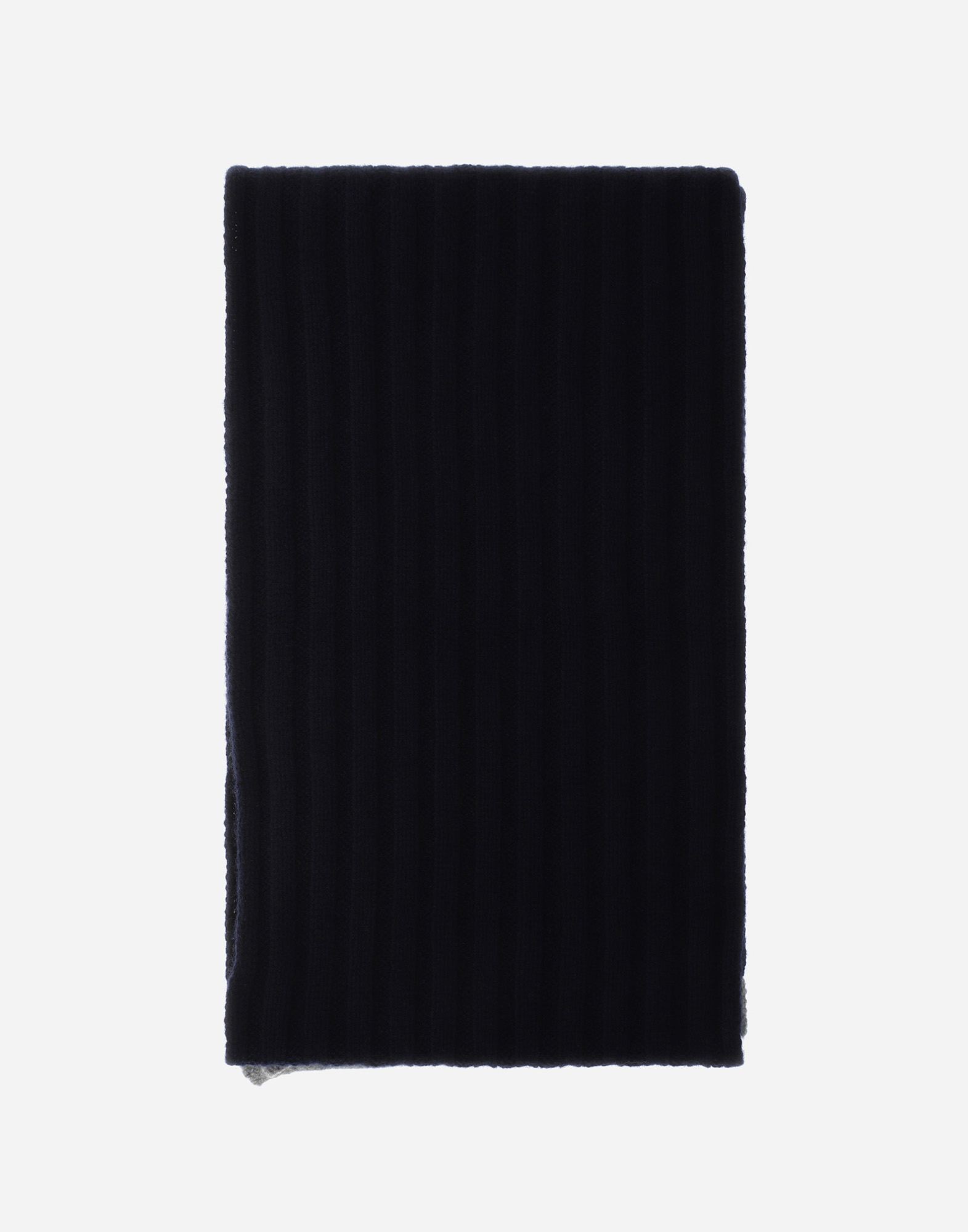 Herno Cashmere And Alcantara Scarf In Dark Blue