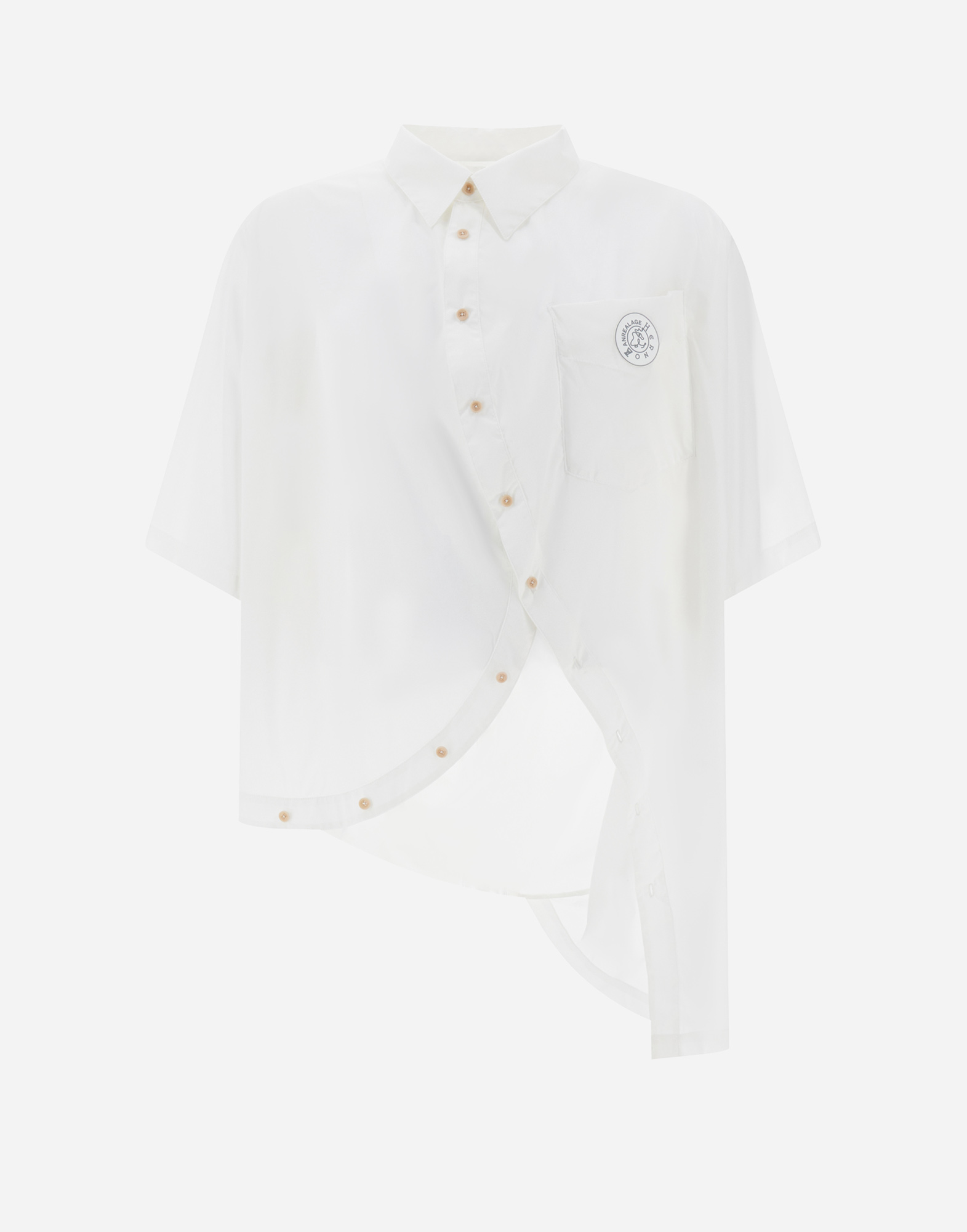 Shop Herno Globe Shirt In Eco Cotton Feel In White