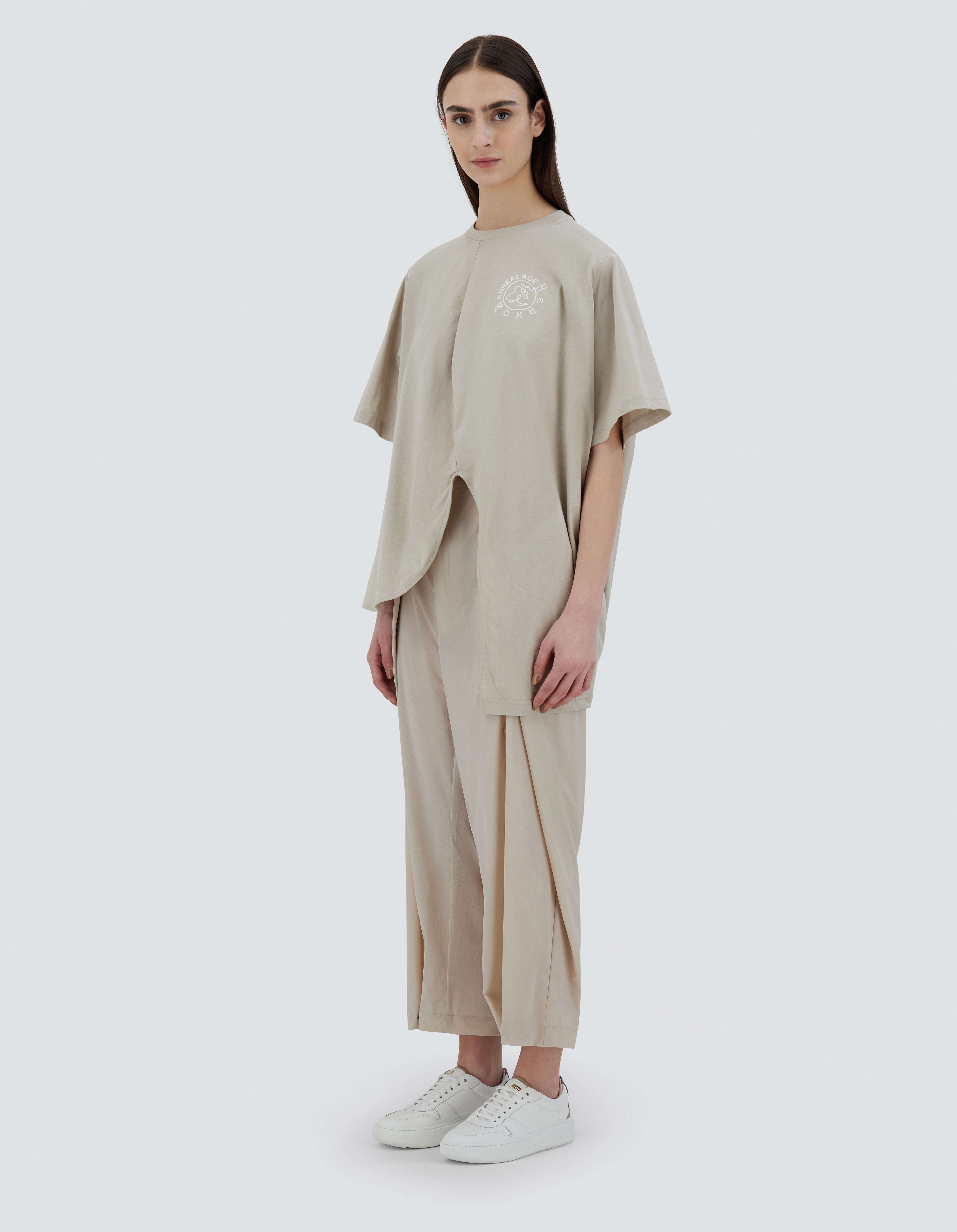 Herno Globe Sweater In Eco Jersey In Light Beige
