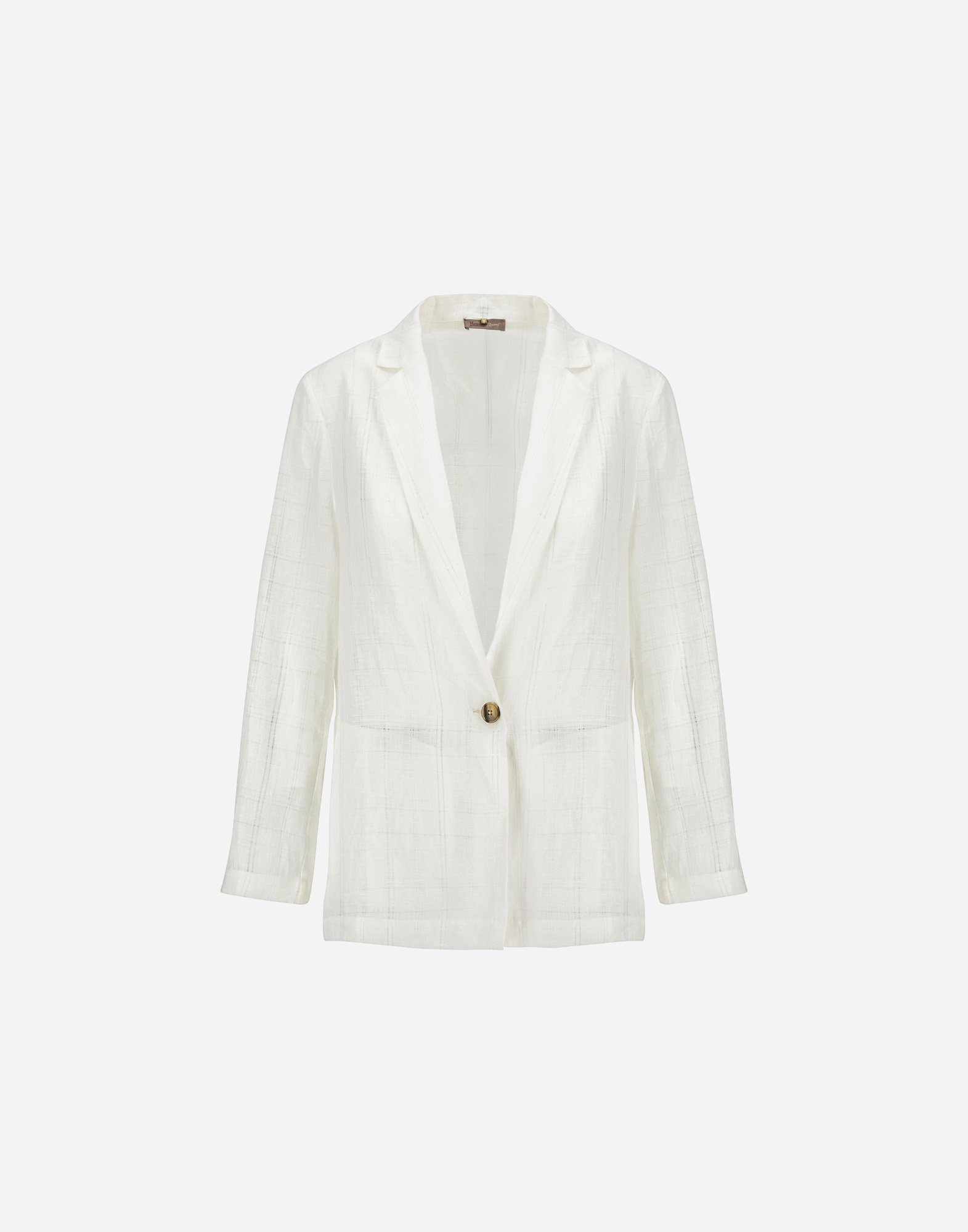 Herno Resort Blazer In Check Linen