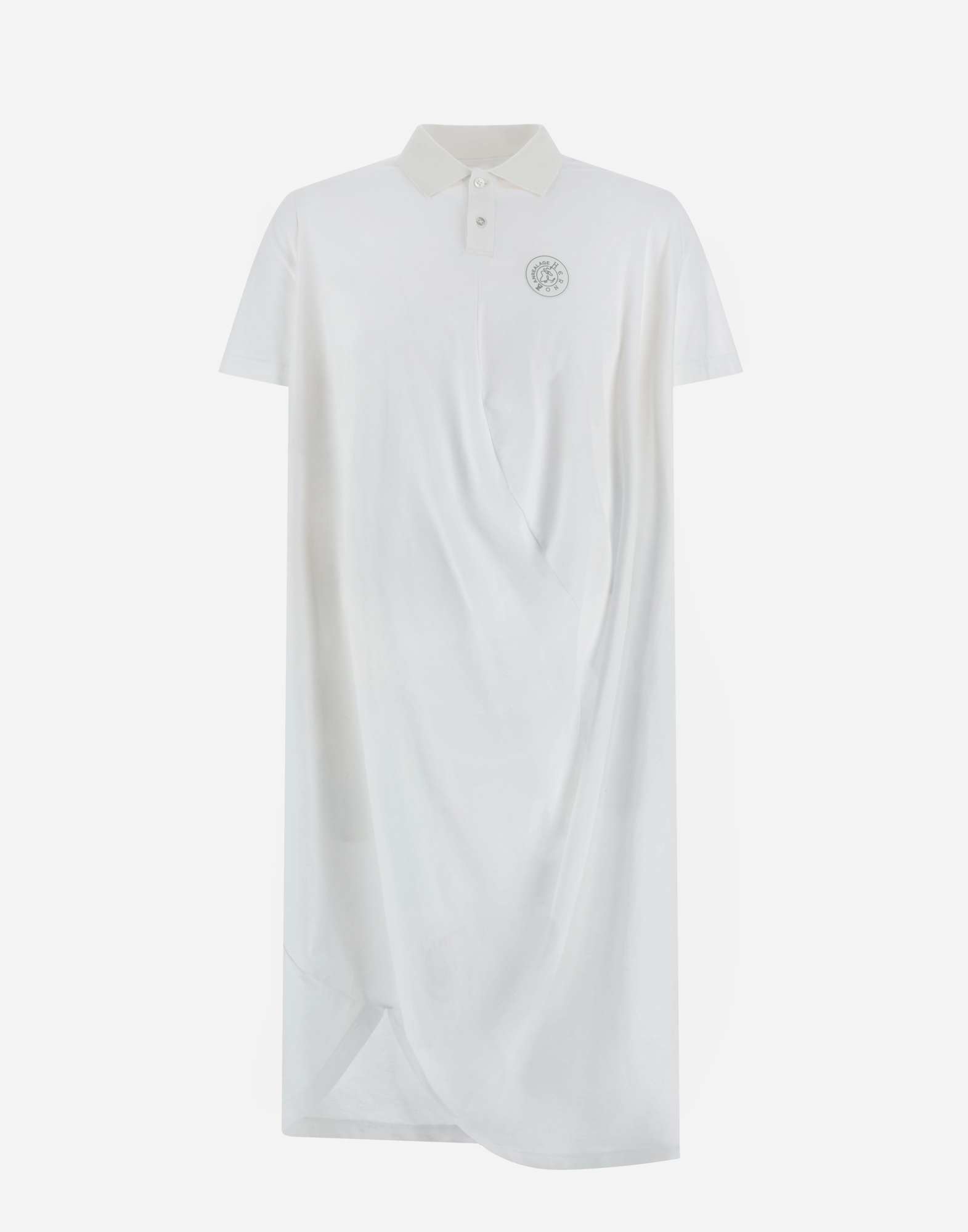 Herno Globe Polo In Eco Jersey In White