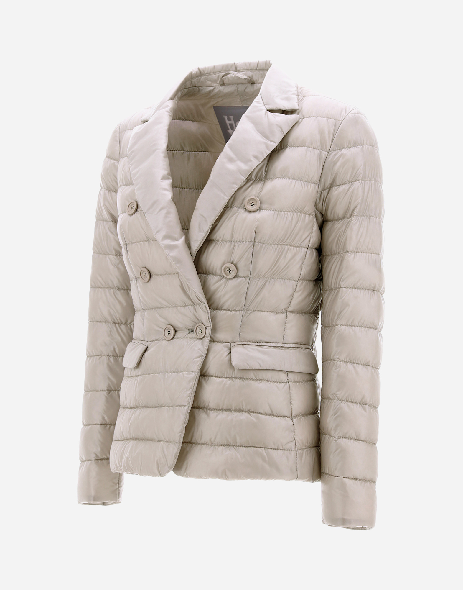 Herno Double-breasted Nylon Ultralight Blazer In Chantilly