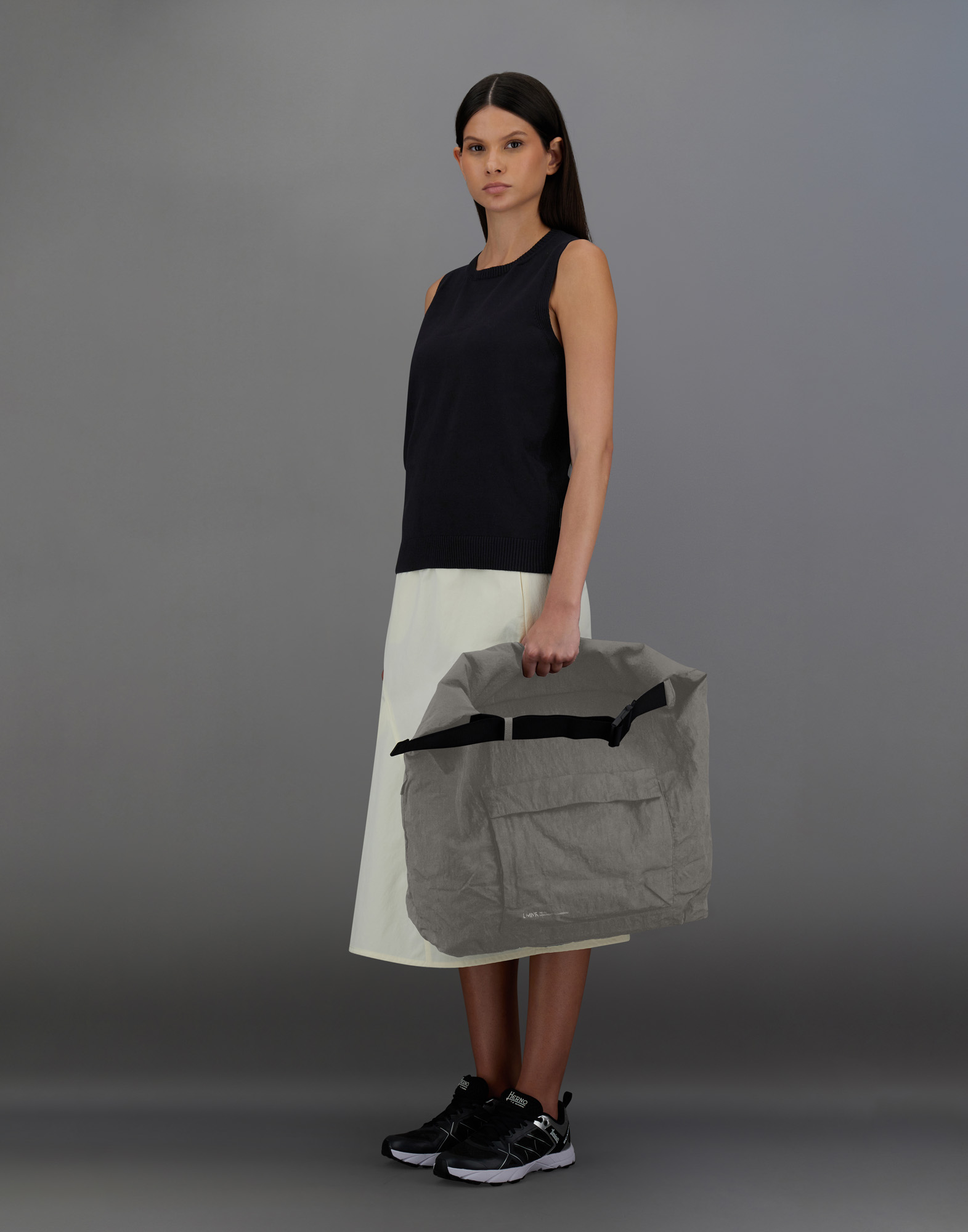 Herno Laminar Bag In Tech-crinkle In Grey