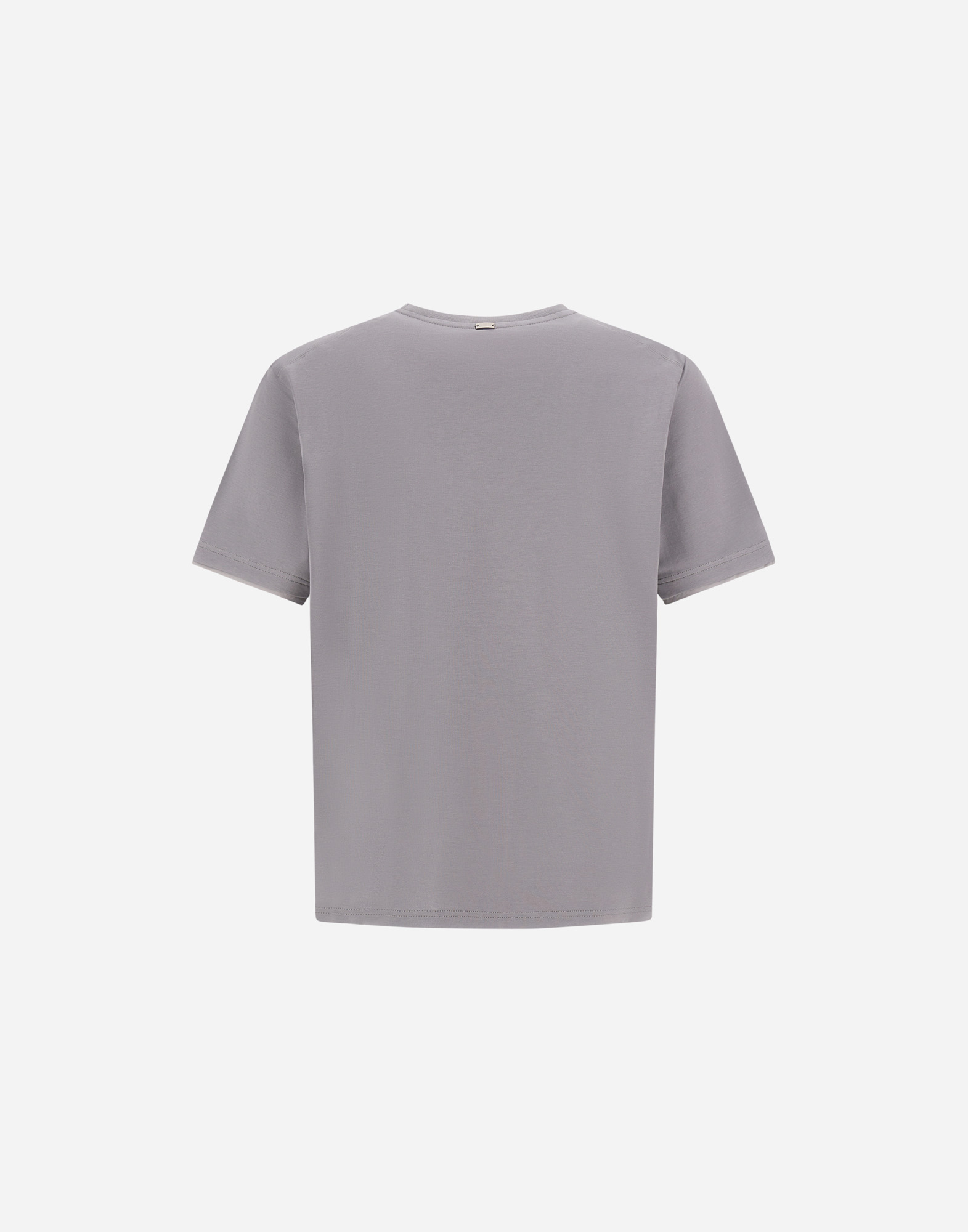 Herno Resort T-shirt In Basic Cotton & Light Stretch Nylon In Grey