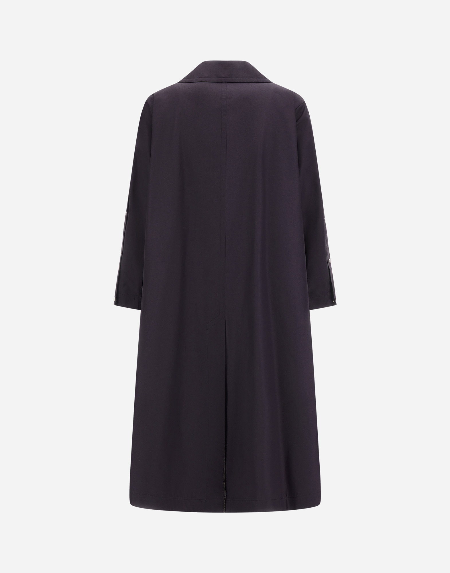 Herno Trench Coat In Delon And Monogram Lurex In Blu Navy