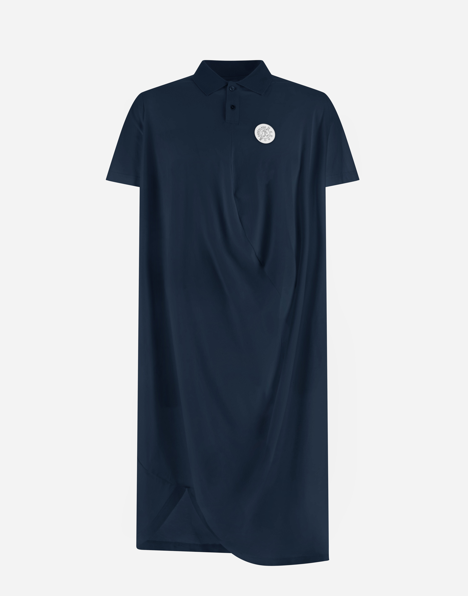 Shop Herno Globe Polo In Eco Jersey In Blue