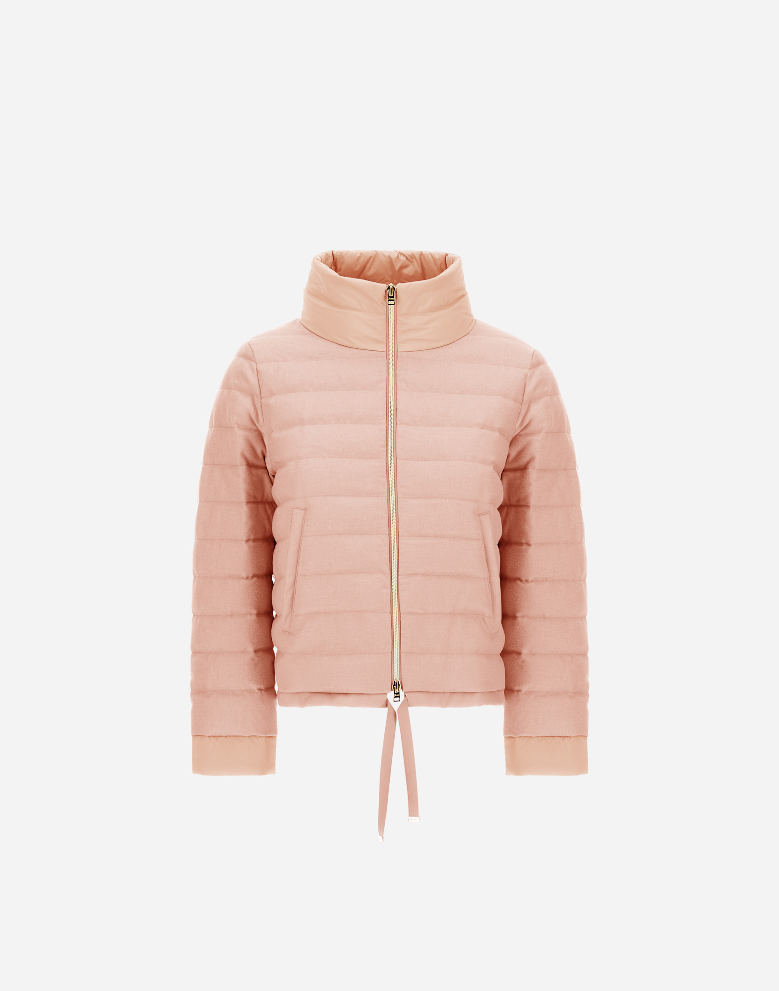 Herno Jacket In Cashmere, Silk And Ecoage In Light Pink
