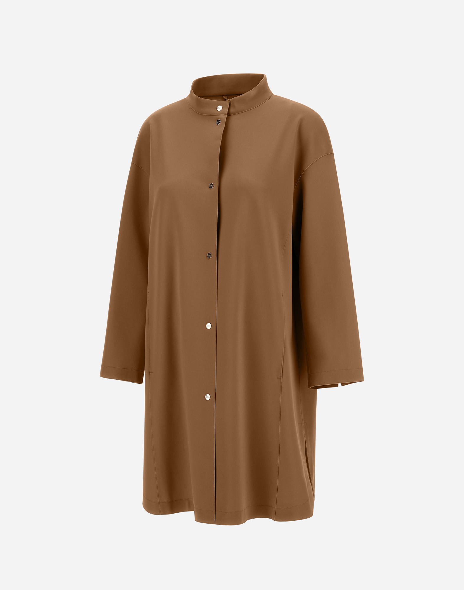Herno Coat In First-act Pef In Camel
