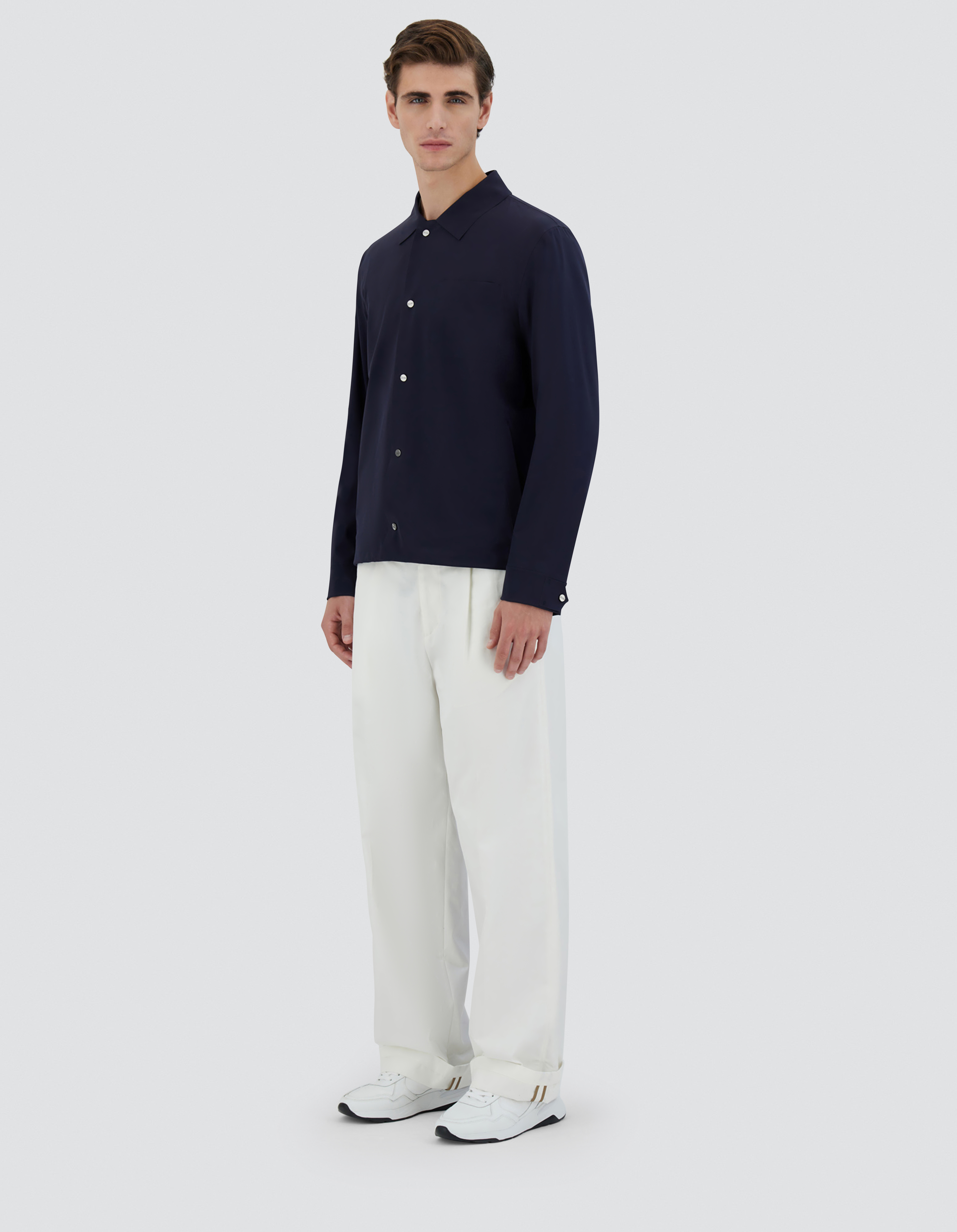 Herno Essence Shacket In Blu Navy