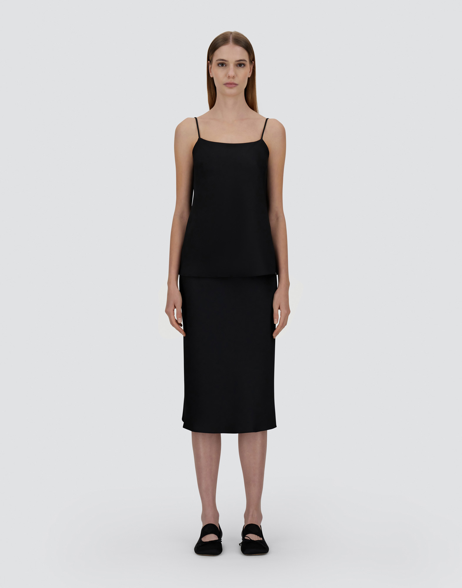 Herno Resort Top In Satin Effect In Black