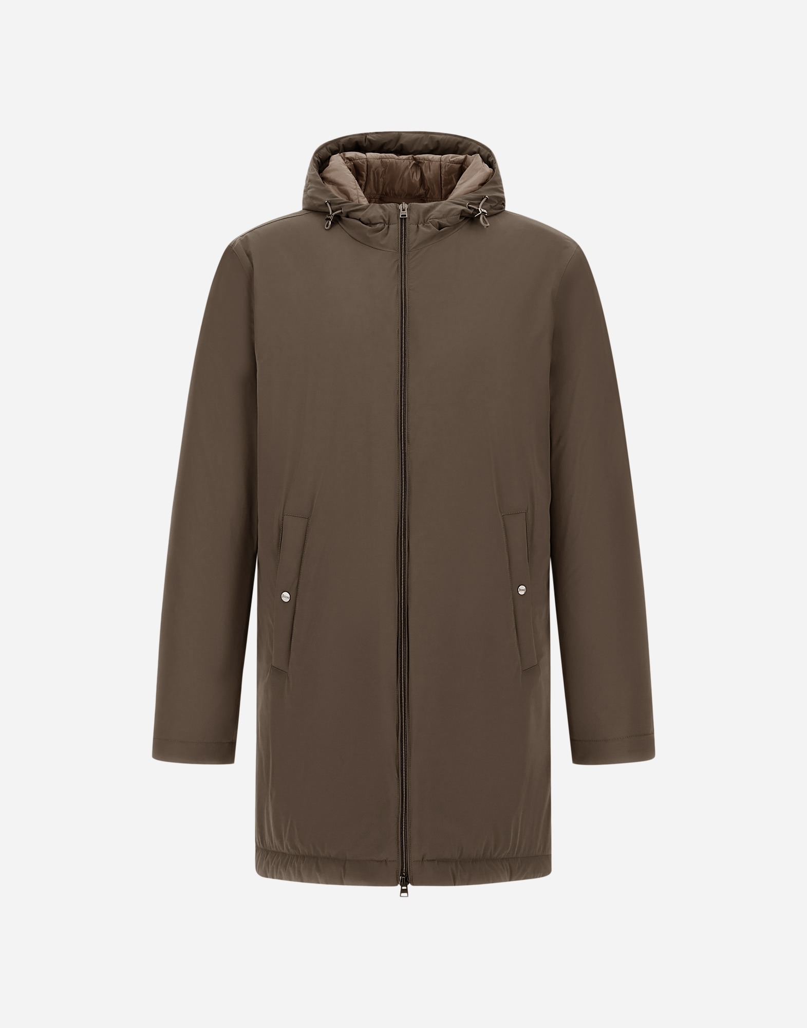 Herno Resort Parka In Travel Nylon Ponente In Brown