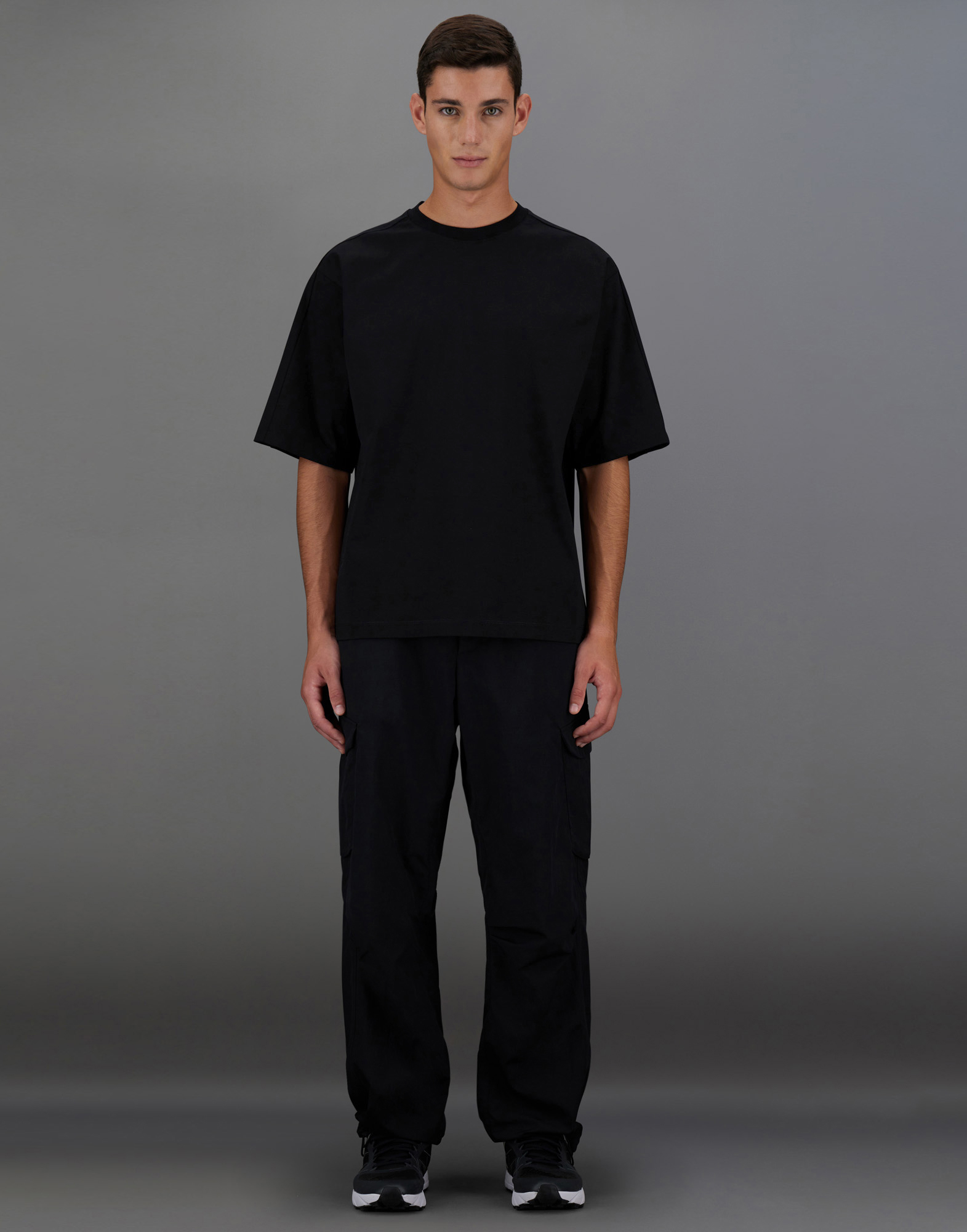 Herno Laminar T-shirt In Mercerised Jersey In Black