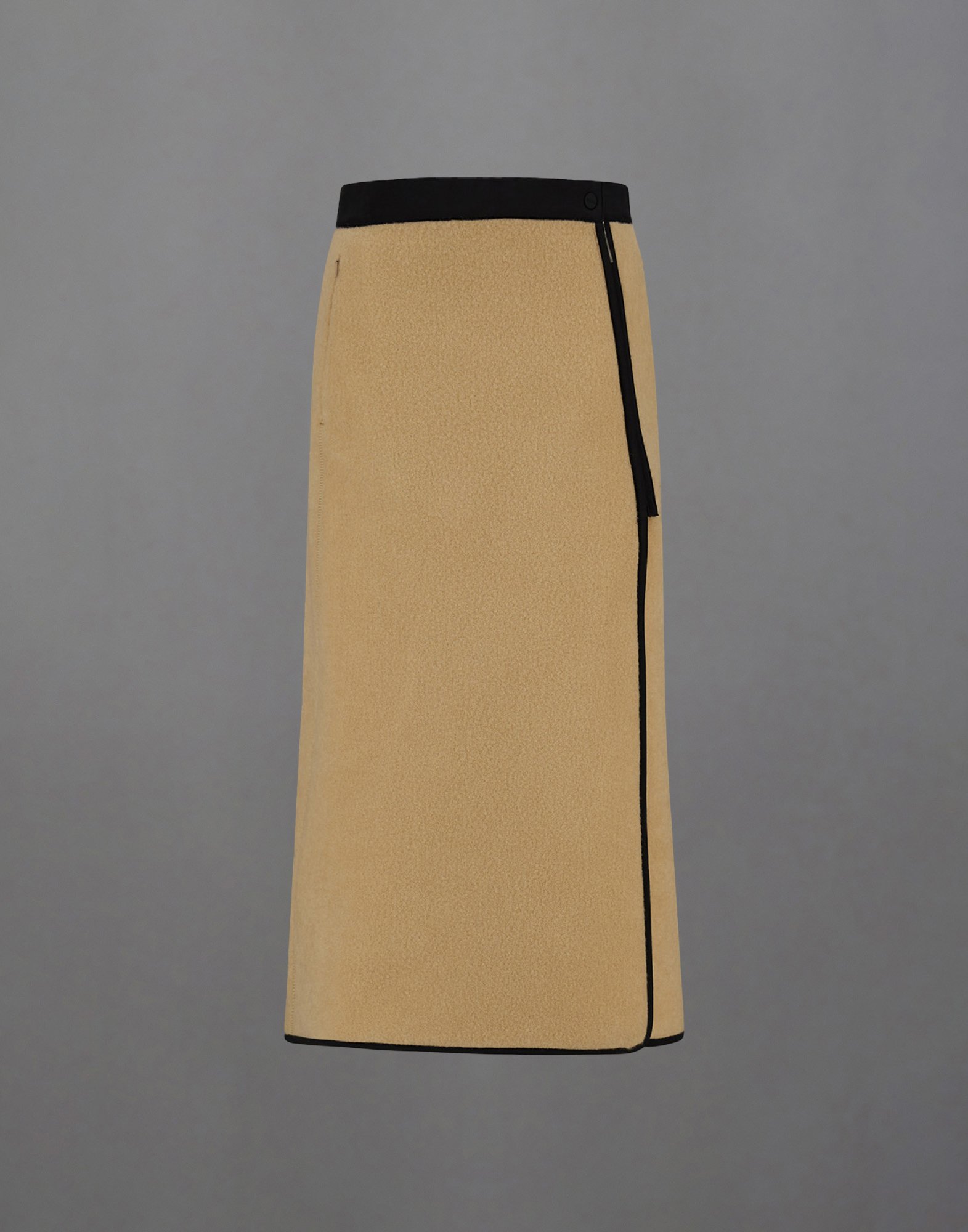 Herno Laminar Polar Fleece And Extra Light Stretch Padded Skirt In Brown