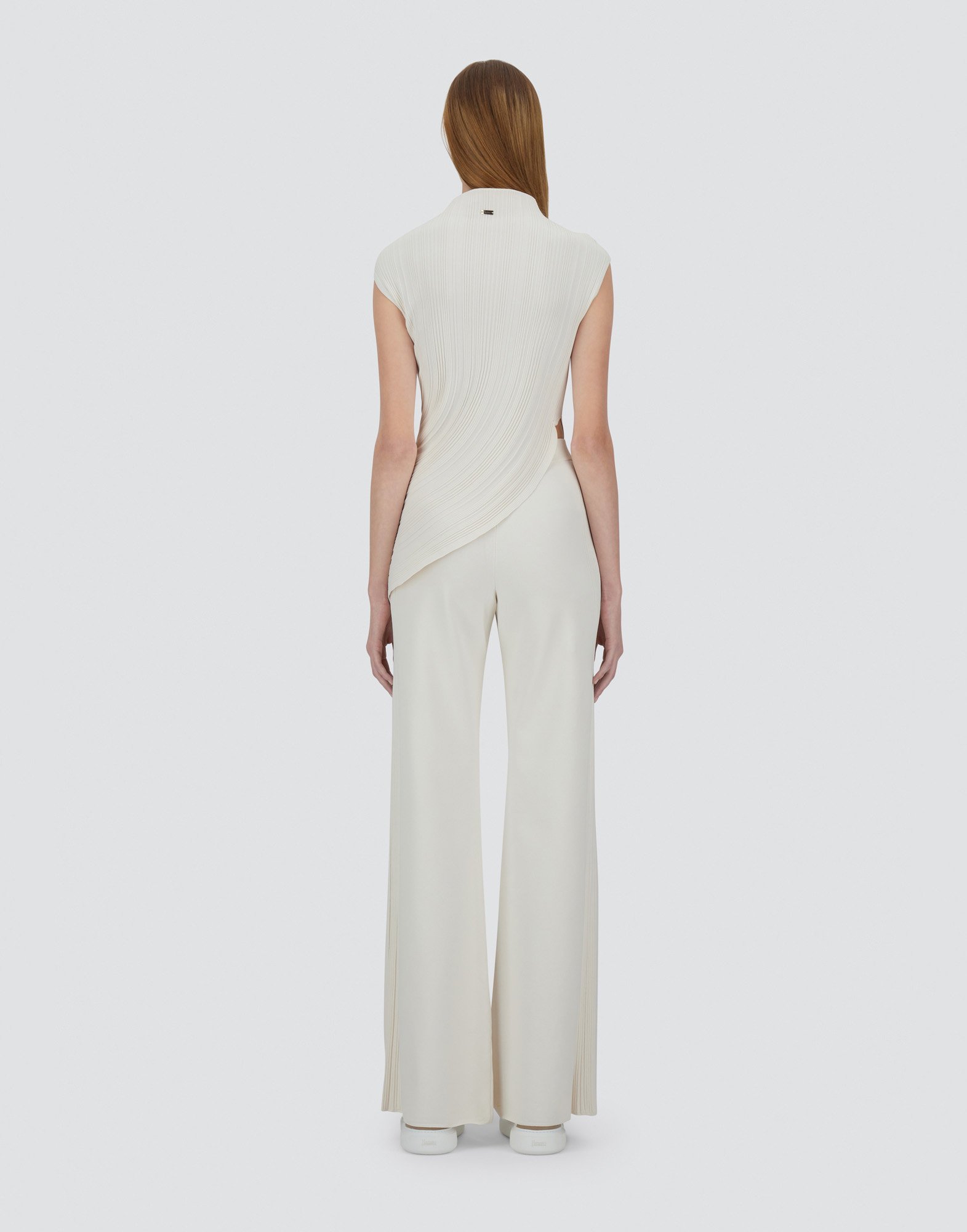 Herno Tank Top In Matt Viscose In Cream